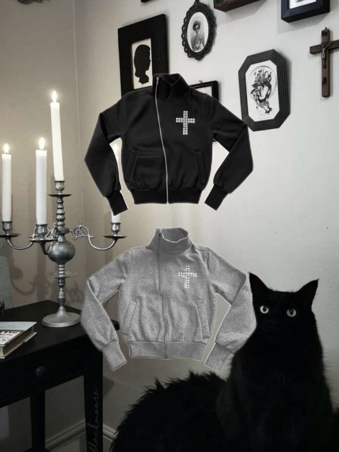 Metal cross zipper jk
