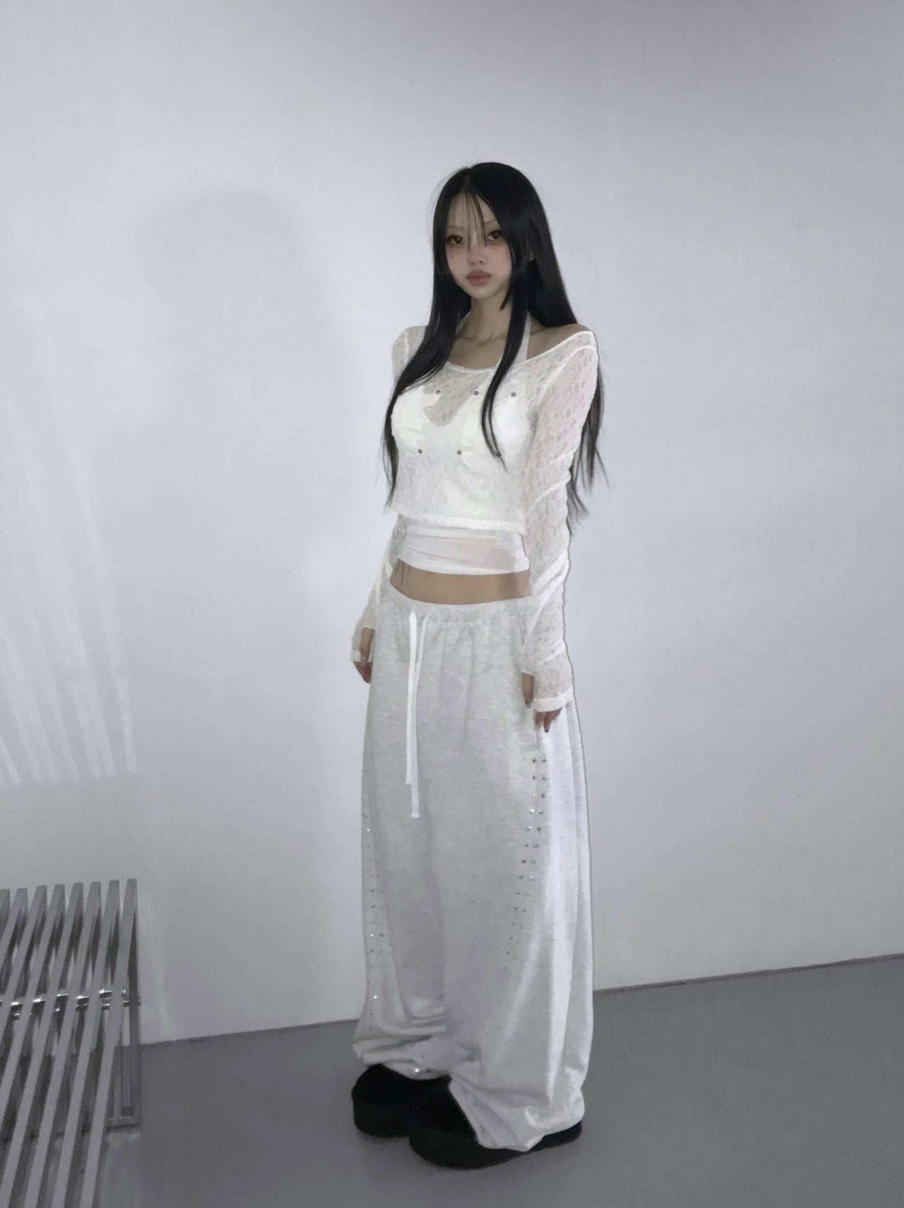 ‘okay cool’ see through top