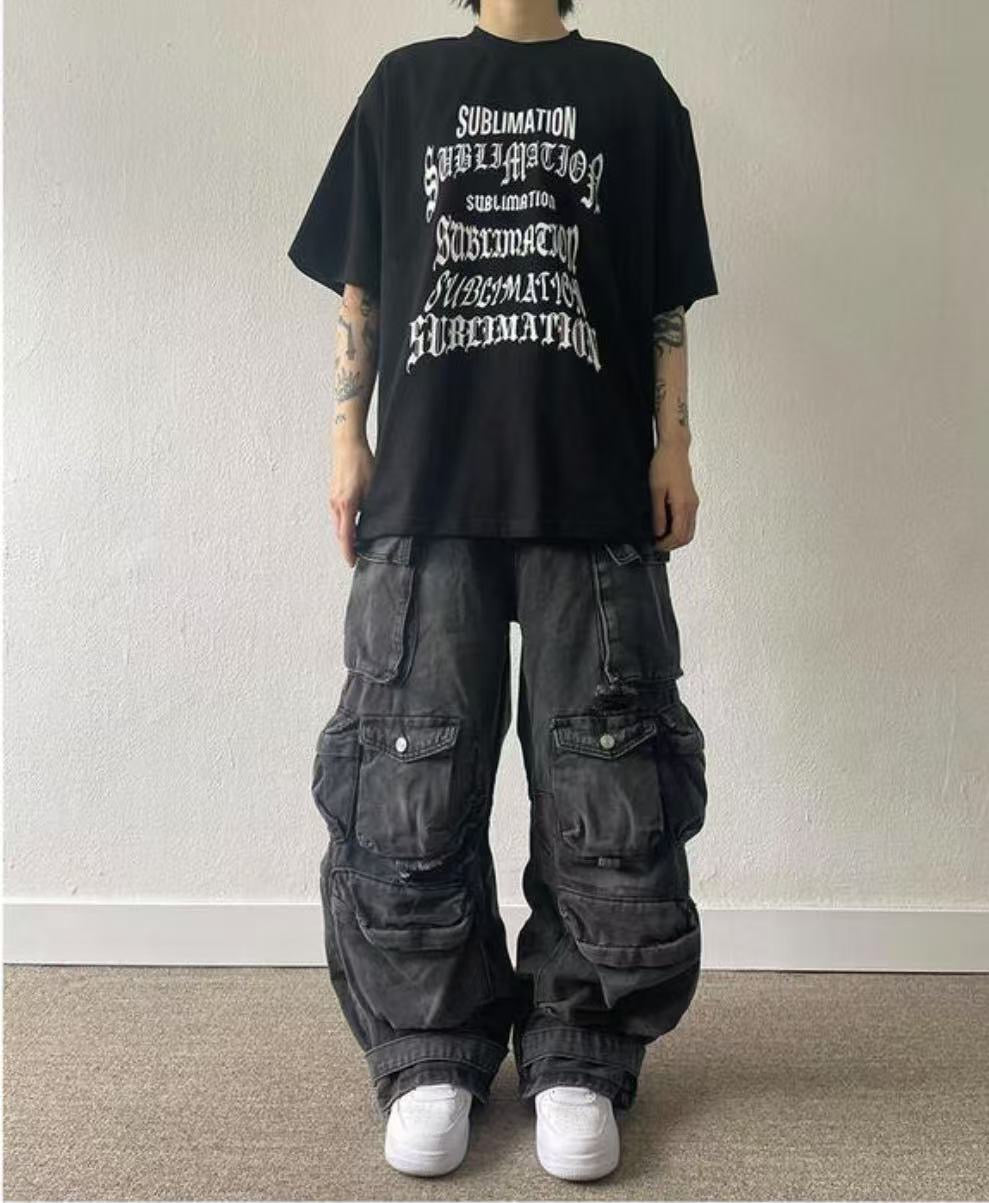 different ’sublimation’ font tee