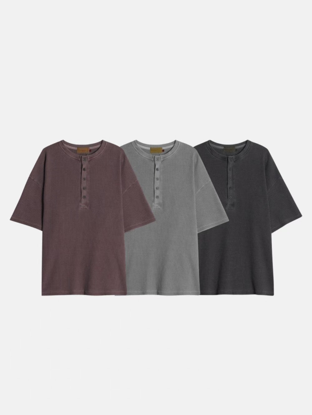 Waffle Henry collar tee