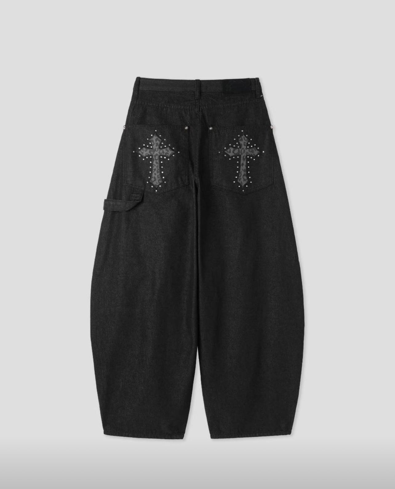 Leopard cross print jeans