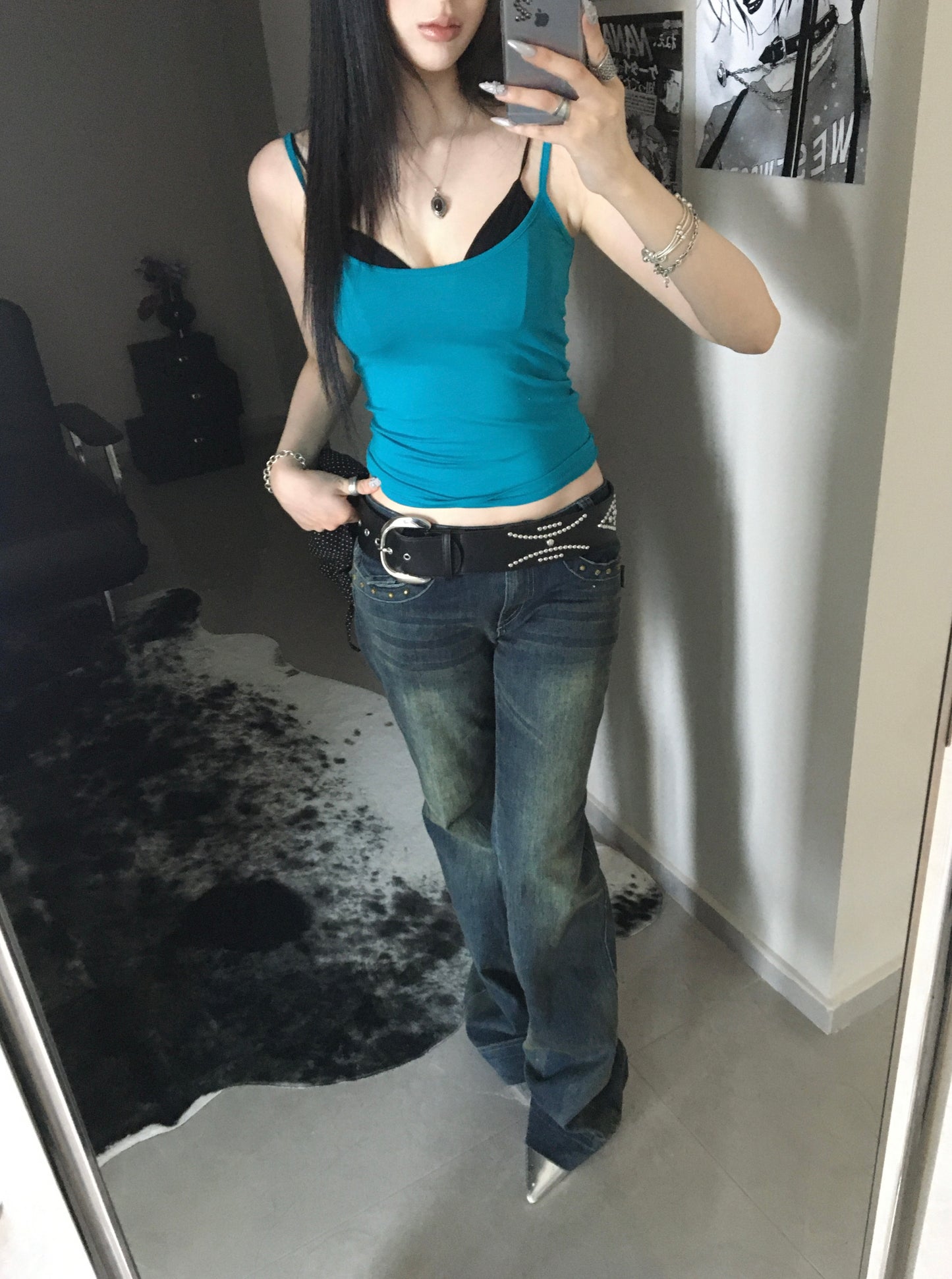 2000s colour tone cami top