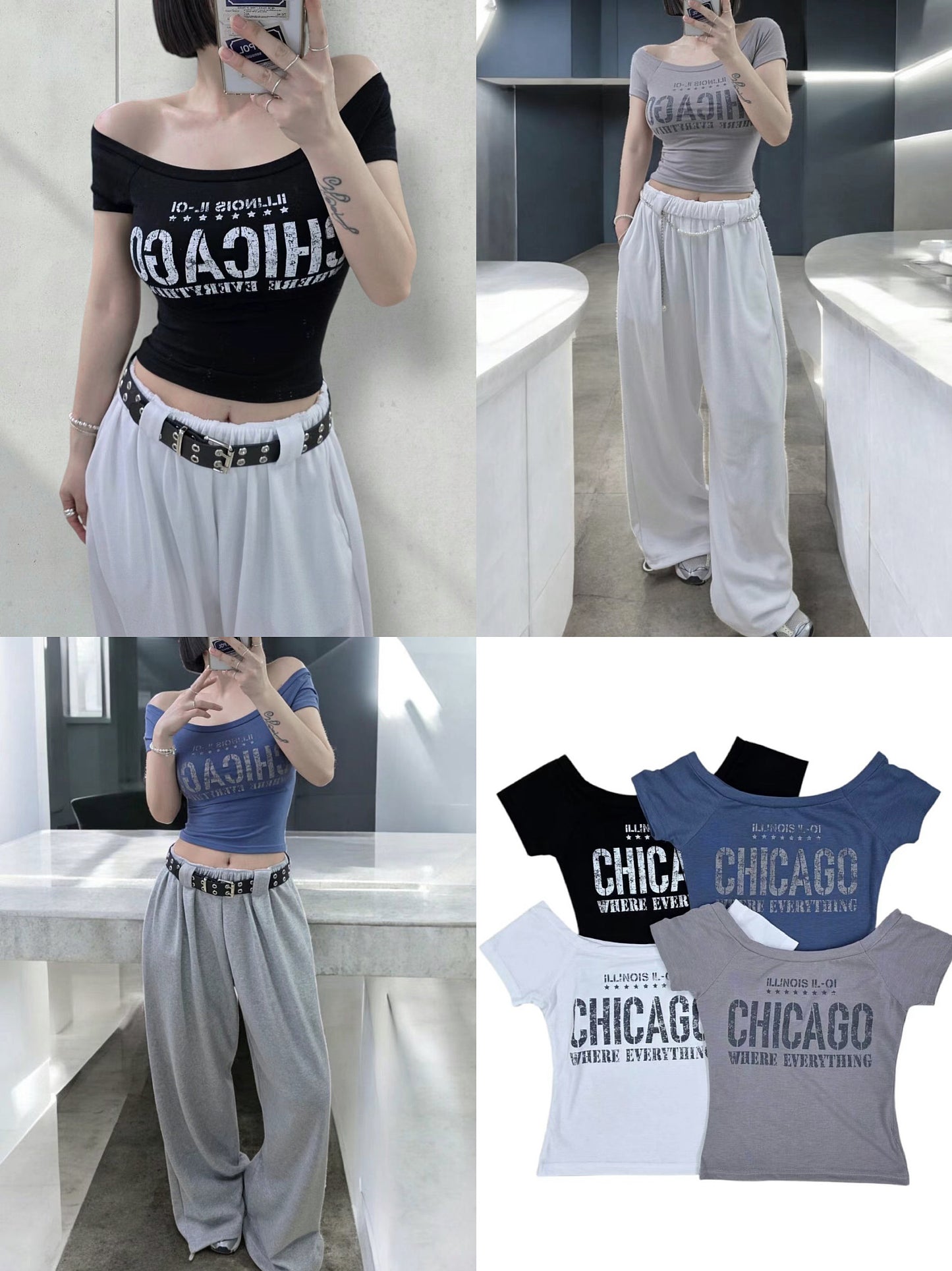 Chicago freestyle off shoulder top