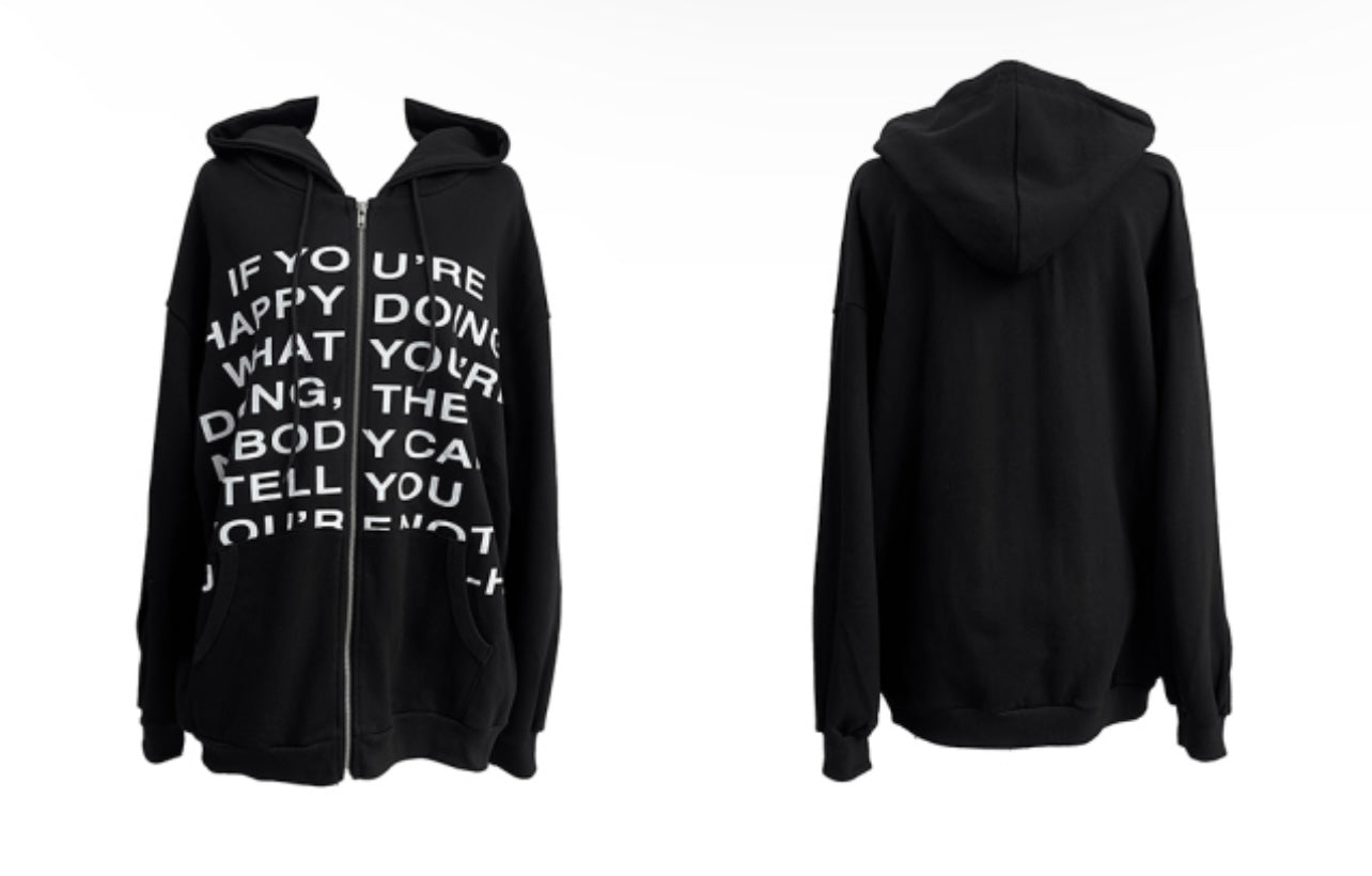 ‘IF YOU’ hoodie zip up