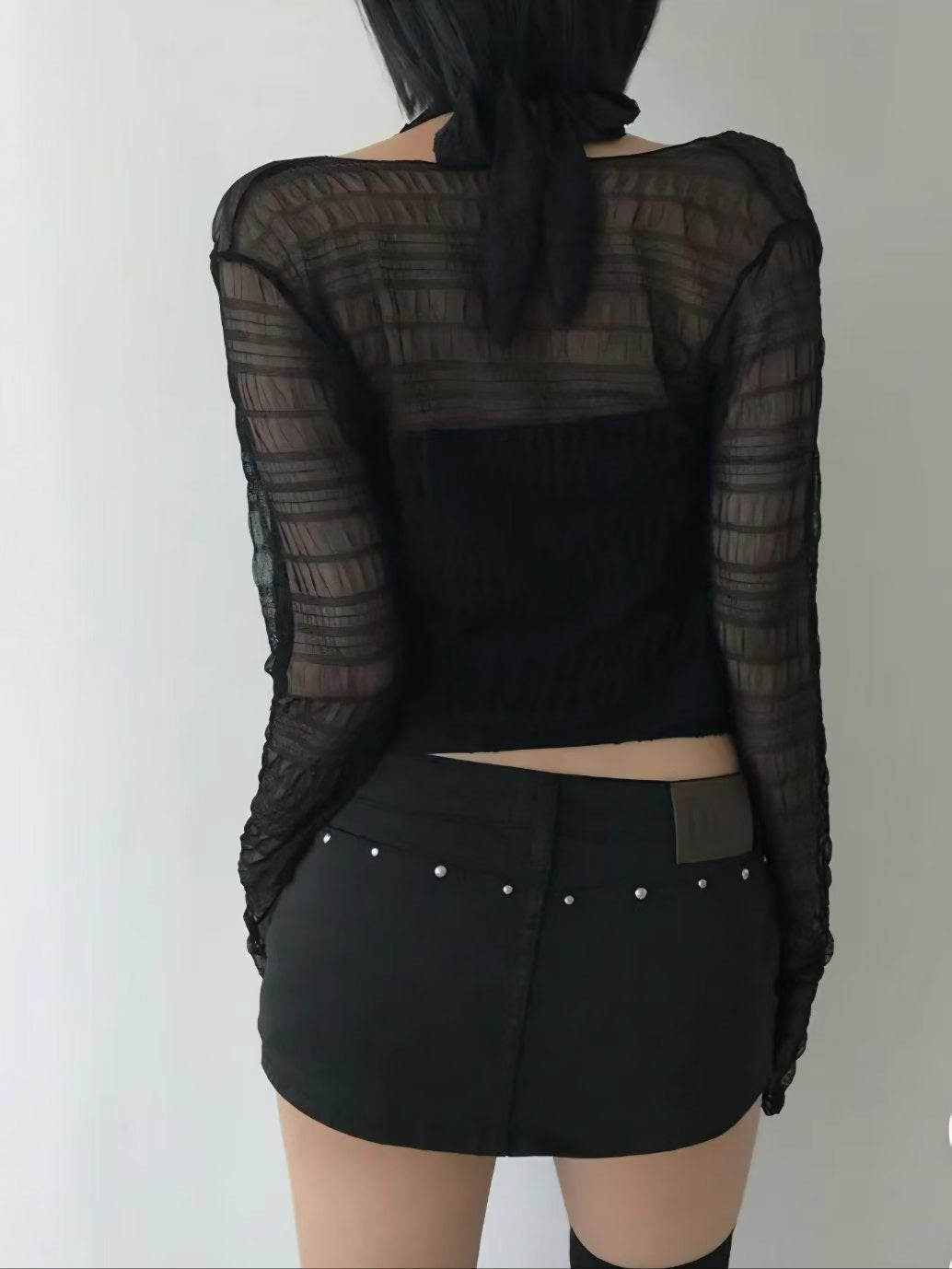 OWA OWA see through cardigan