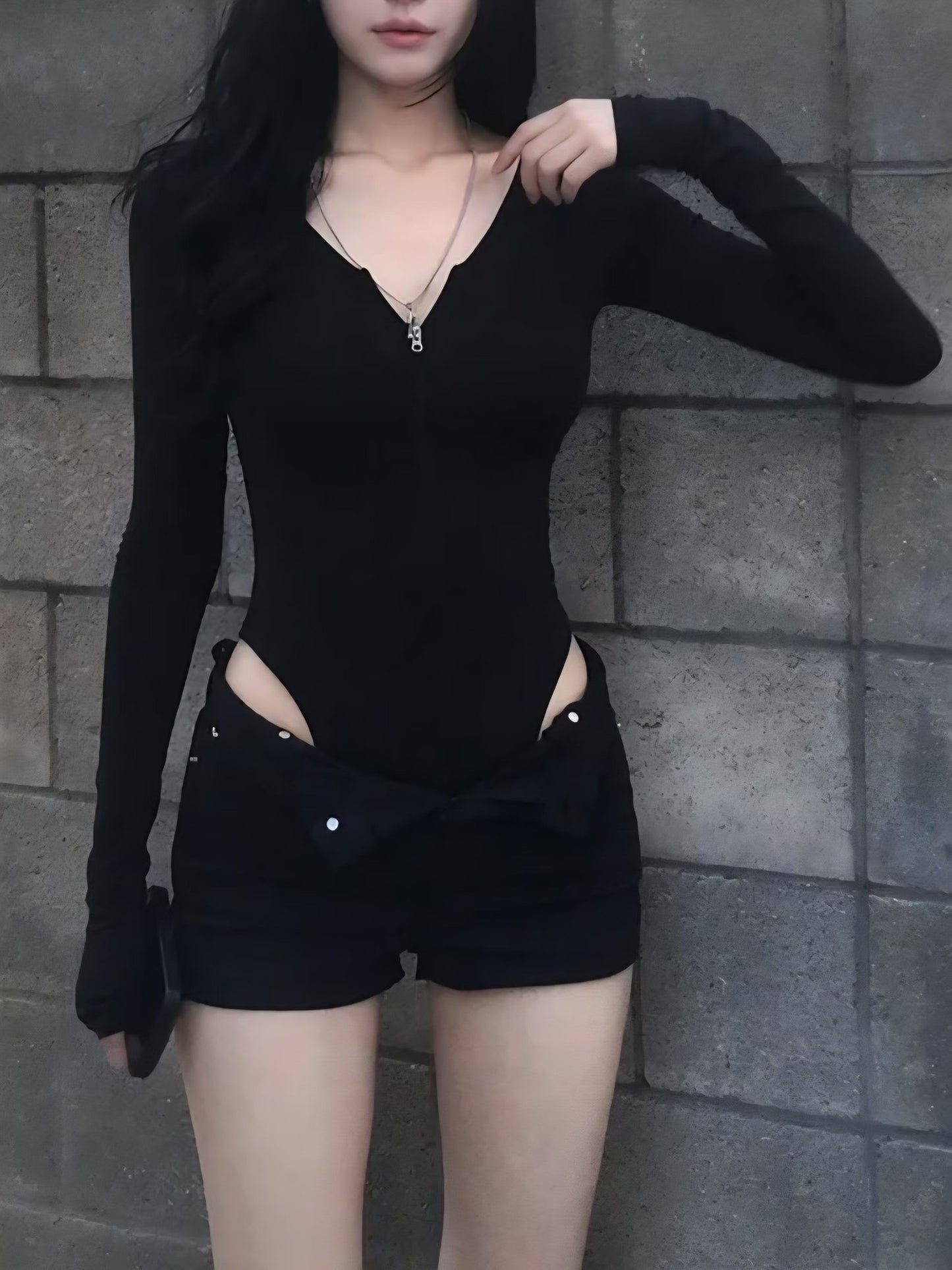 ‘I know why’ zipup bodysuit
