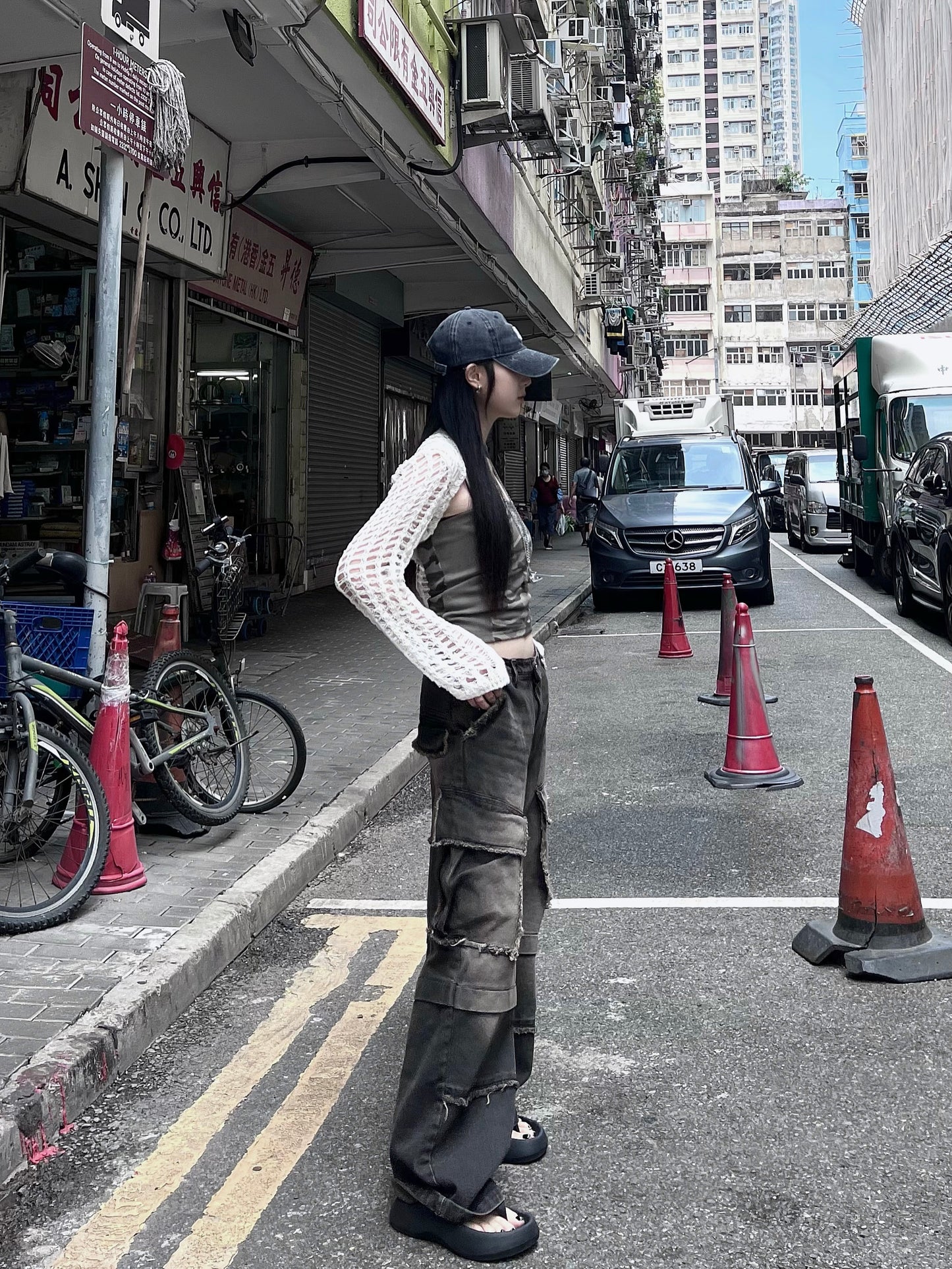 [unisex] 啡黑色100分牛仔褲