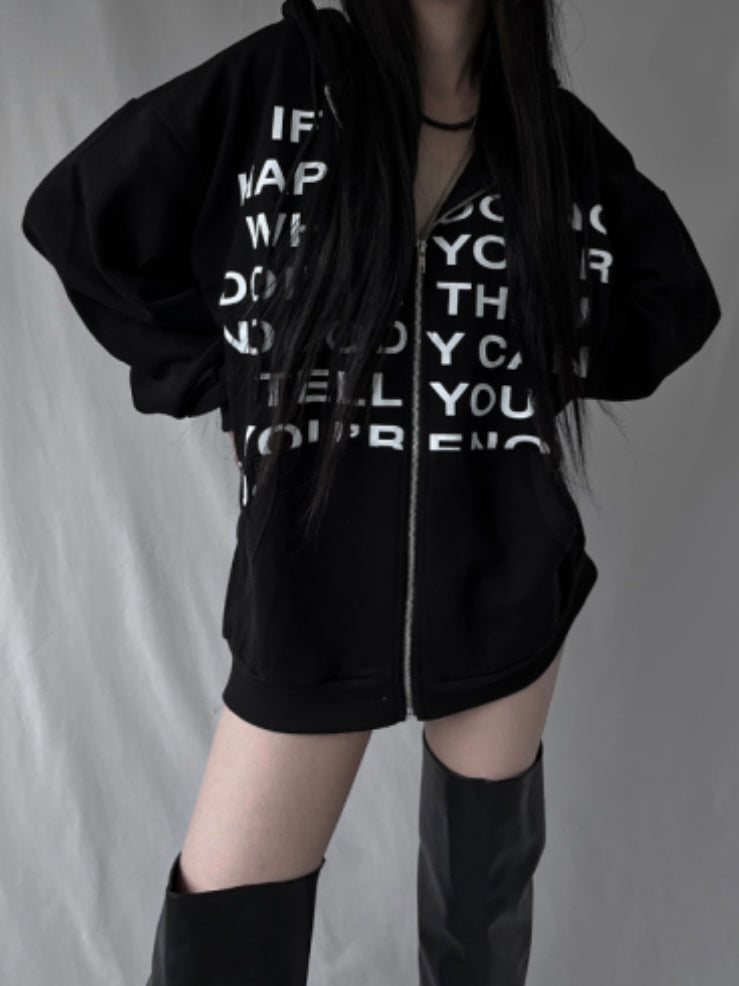 ‘IF YOU’ hoodie zip up