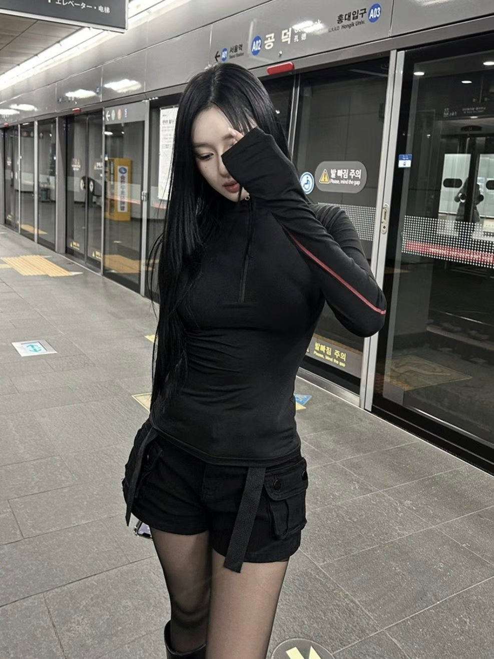 ‘BABE’ zip up top