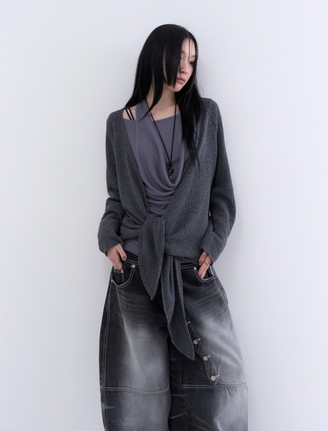 ‘Midnight’ knitted cardigan
