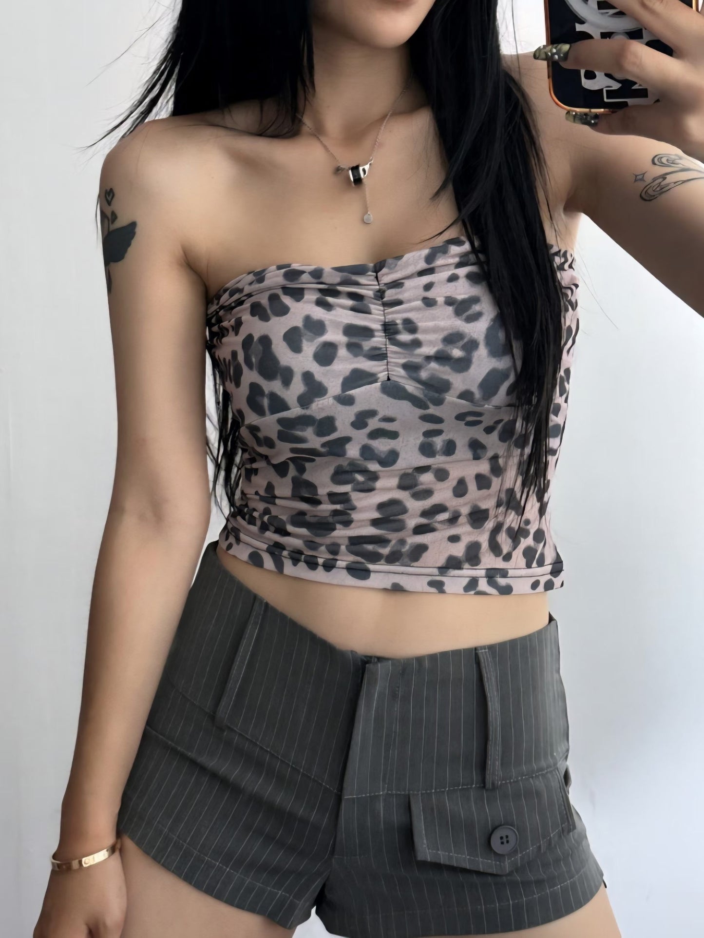 CANDY leopard print tube top