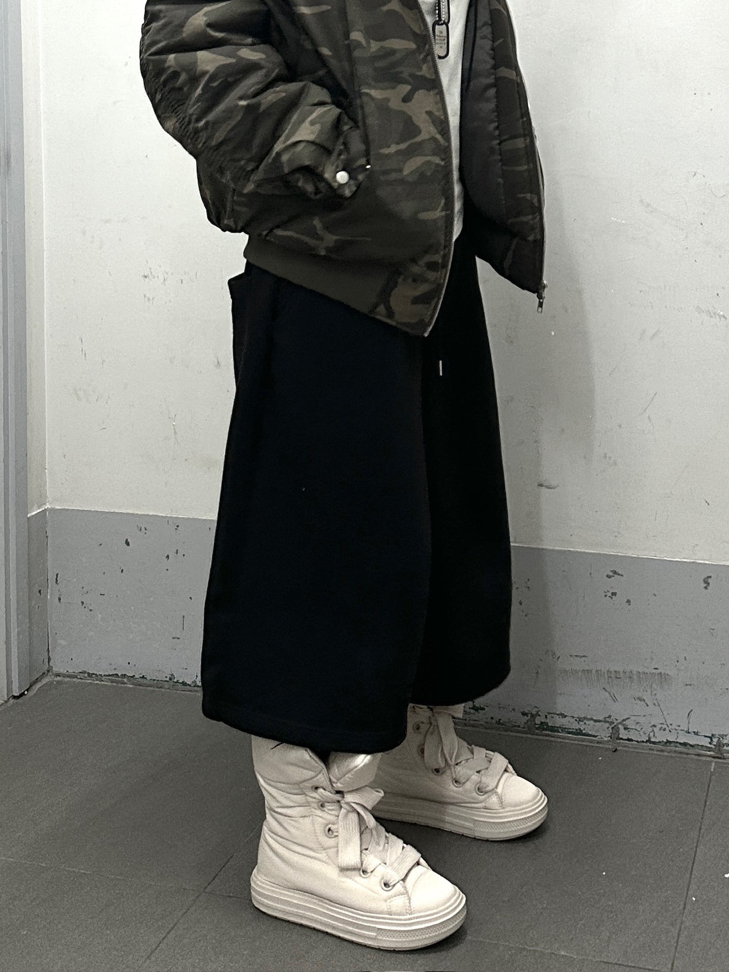 [ unisex ] 迷彩卜卜毛領外套