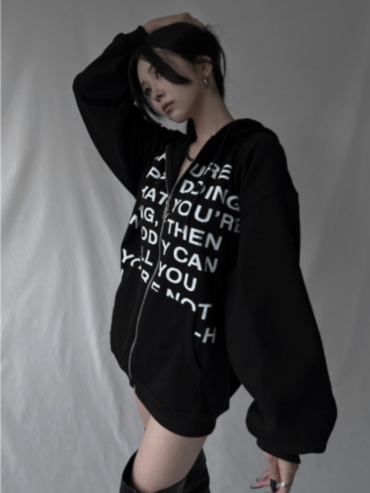 ‘IF YOU’ hoodie zip up