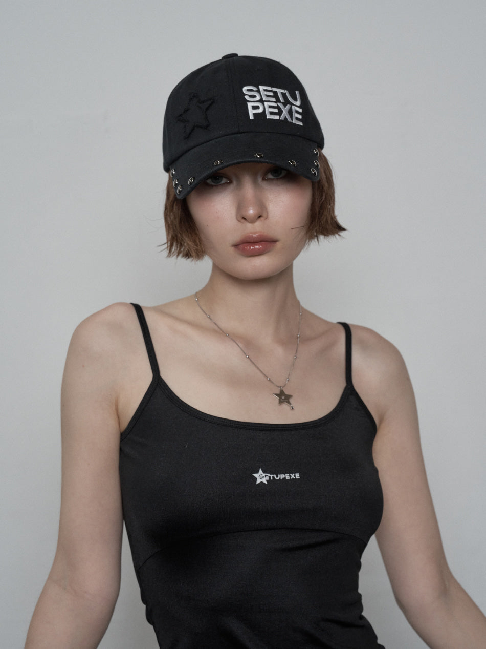 [ SETUPEXE ] STUDDED LOGO BALL CAP