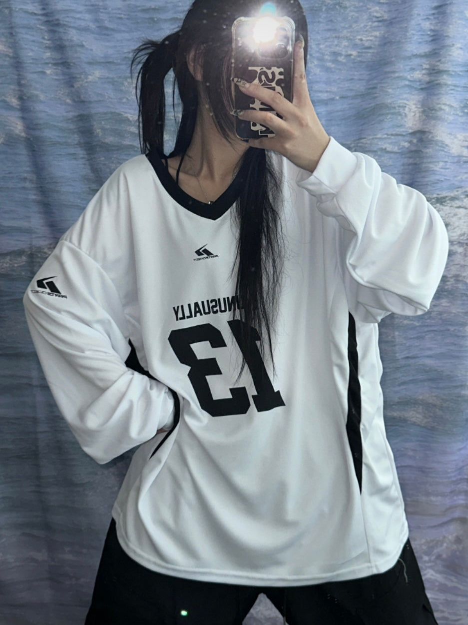 Number 13 v neck jersey