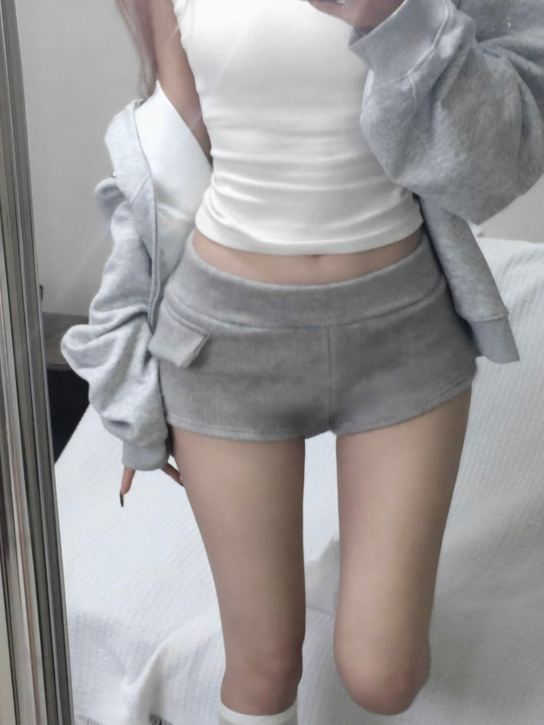 ‘NOBODY’S GIRL’ fur shorts