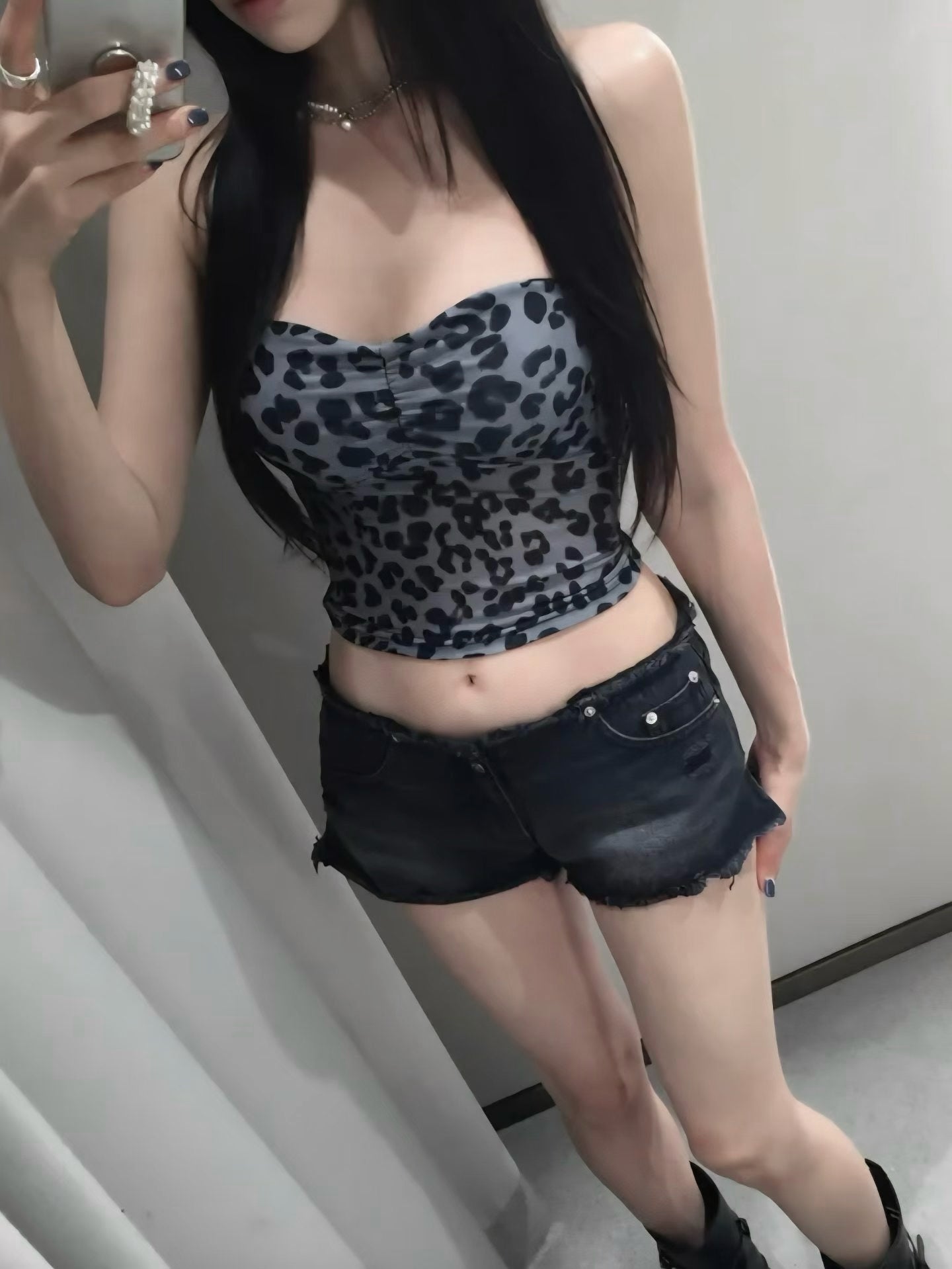 CANDY leopard print tube top