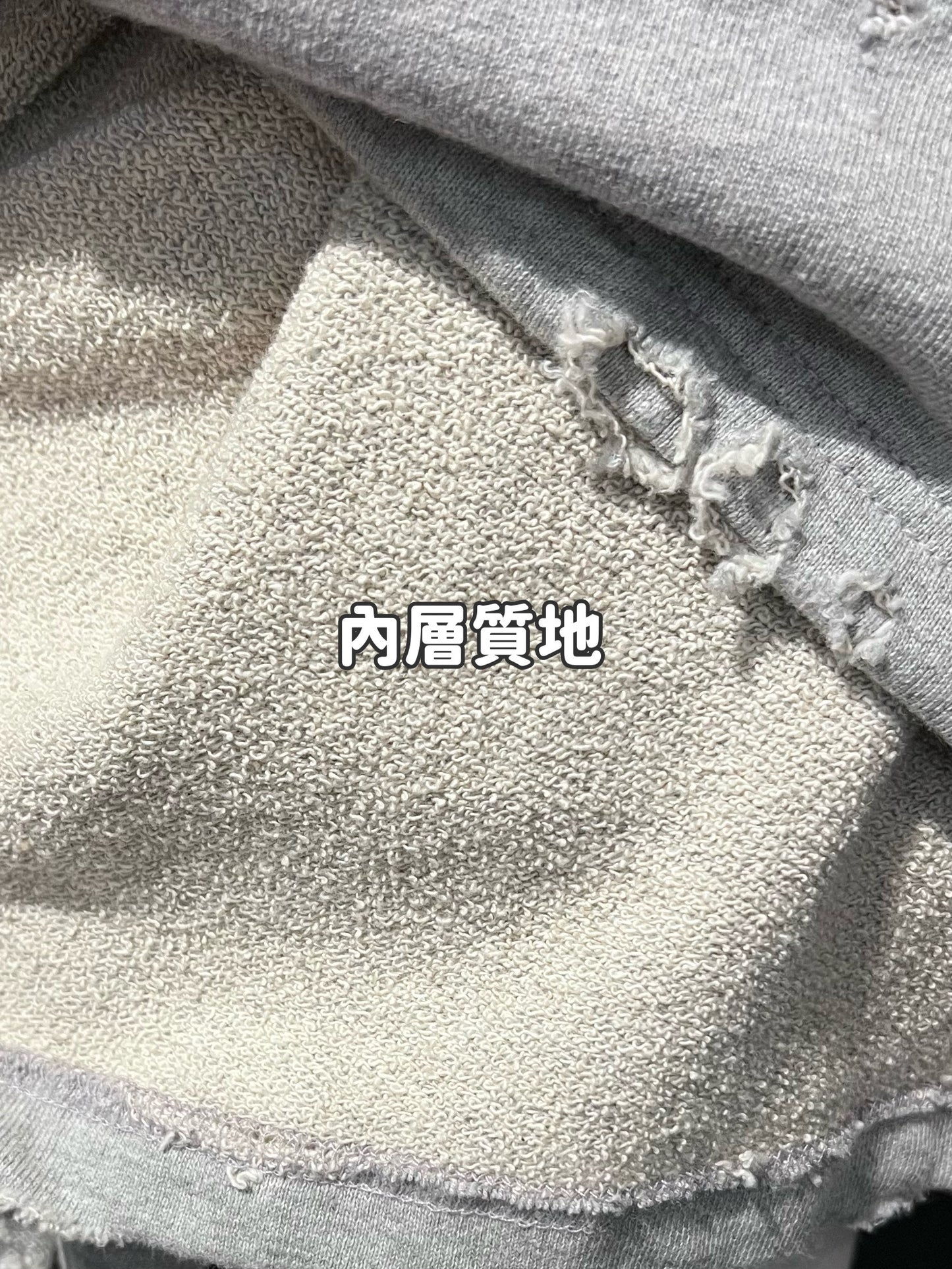 [unisex]磨爛邊雙拉鍊連帽衛衣