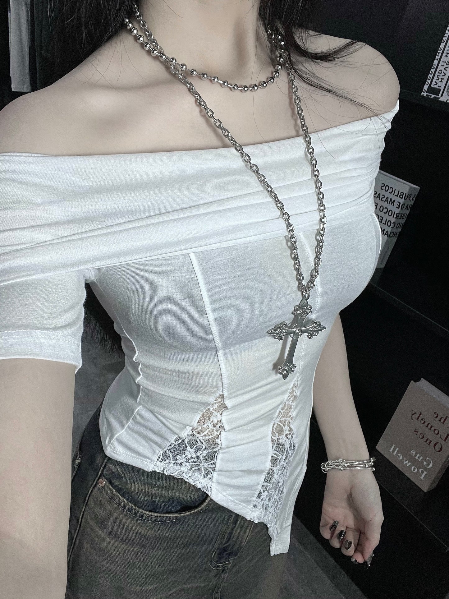 love u like that off shoulder top