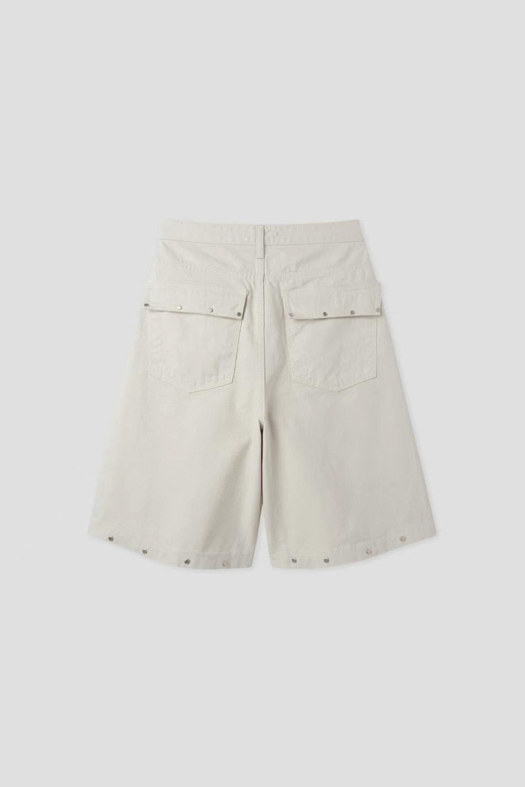 Jorts with rivets