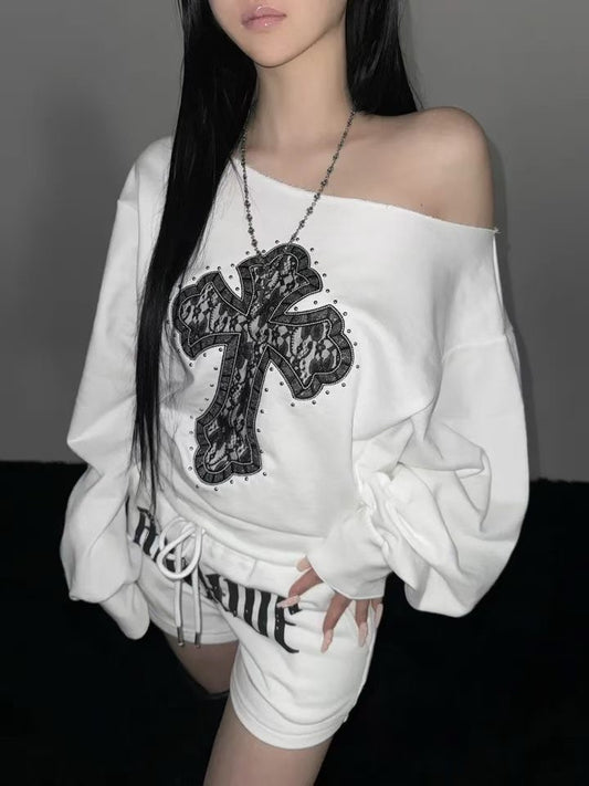 ‘King Vamp’ one shoulder top