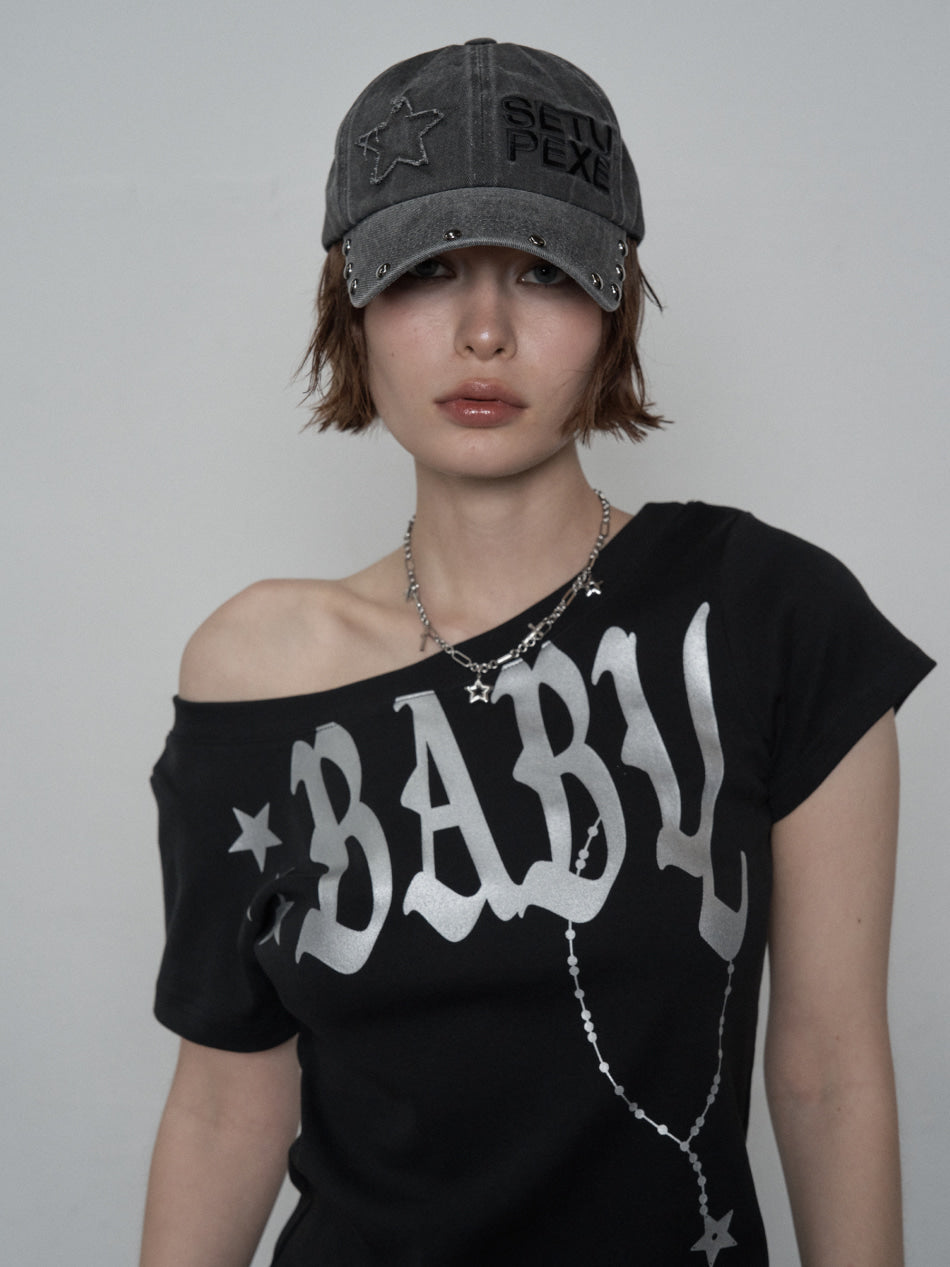[ SETUPEXE ] STUDDED LOGO BALL CAP
