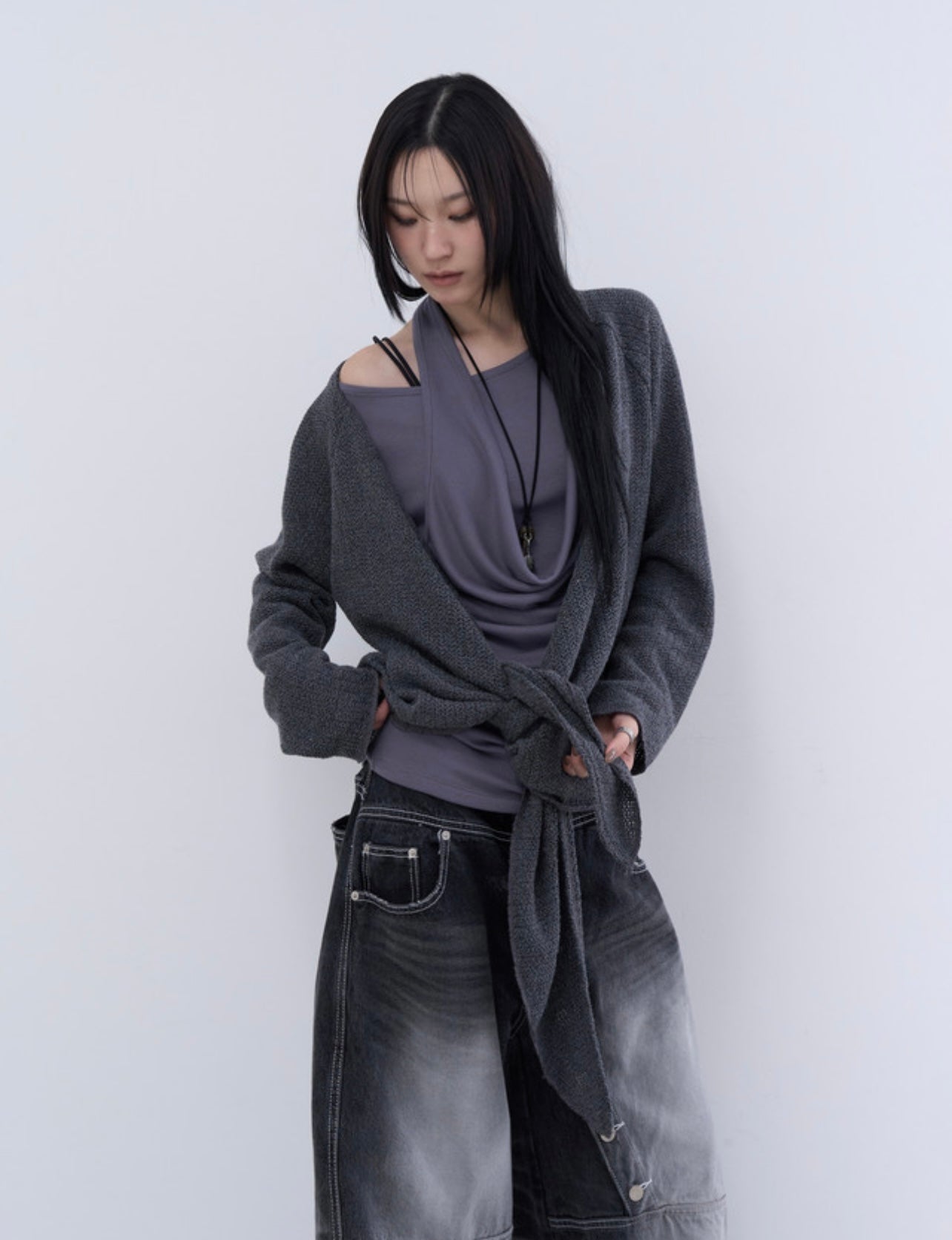 ‘Midnight’ knitted cardigan
