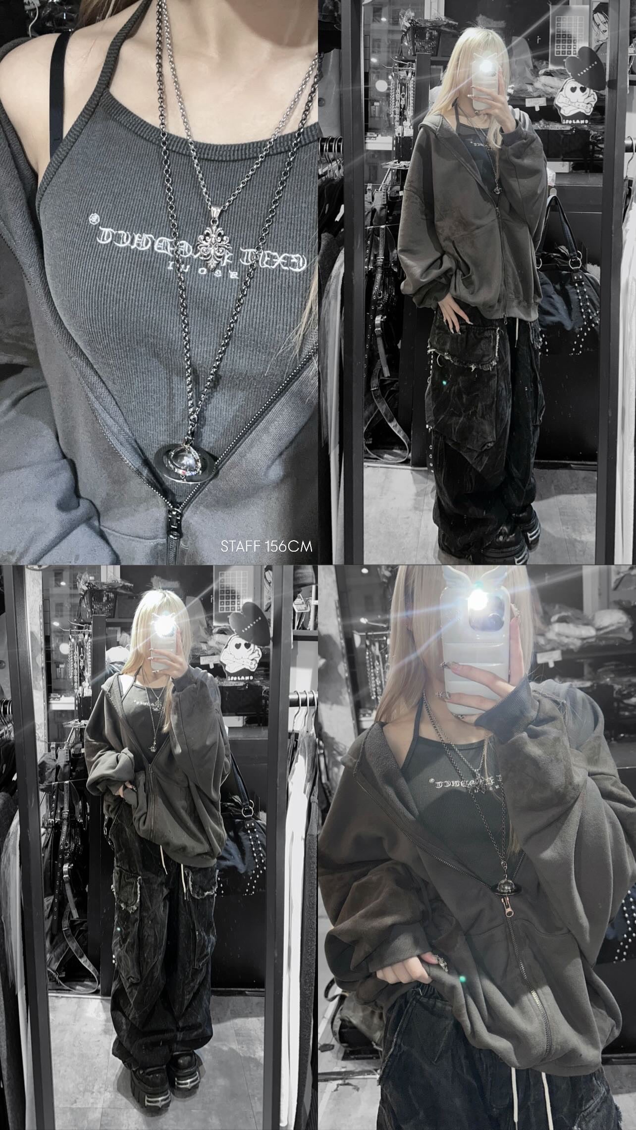 MOON ROCK hoodie zip up
