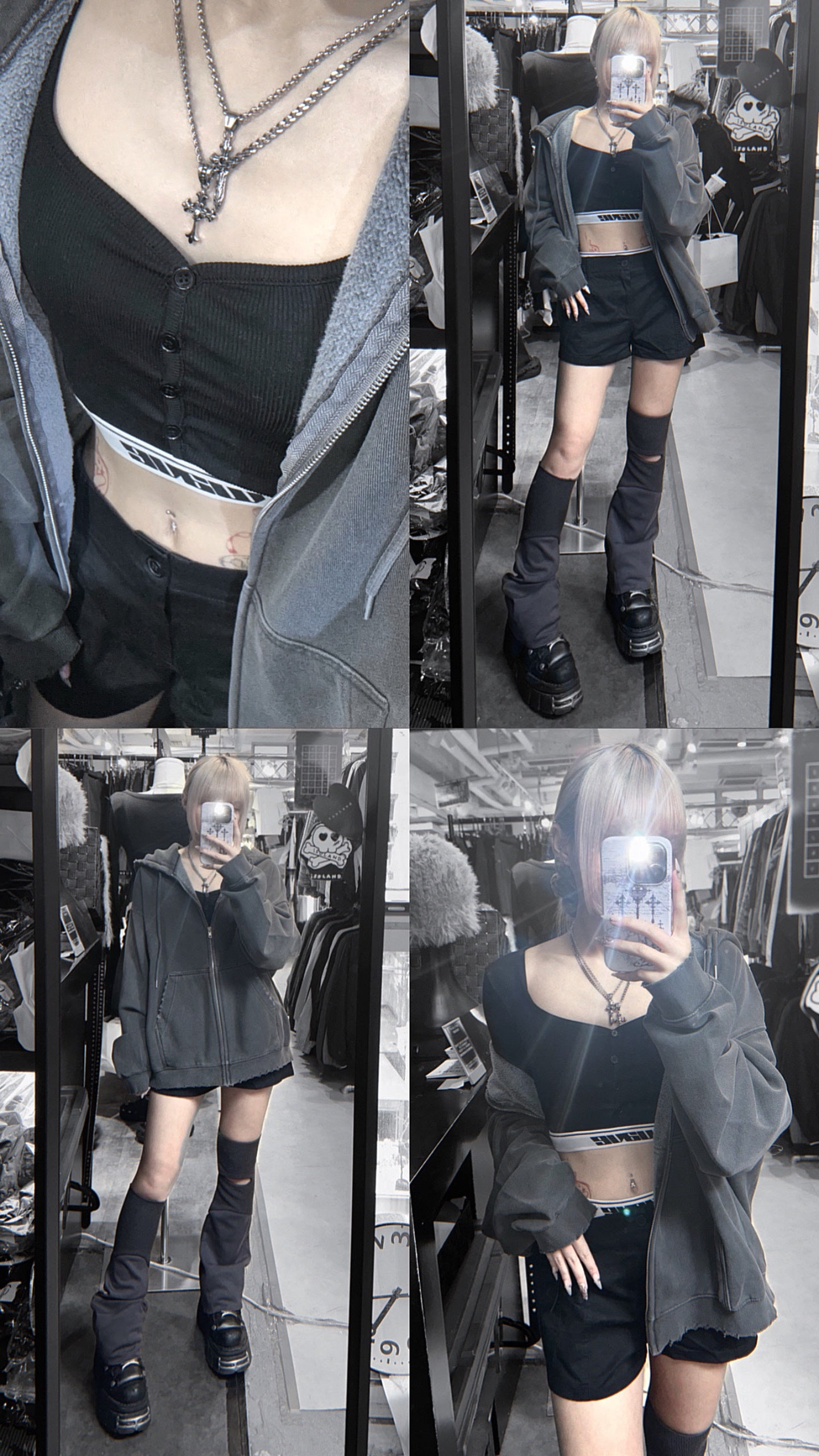 秋冬再上架[unisex] Vintage dying hoodie zipup