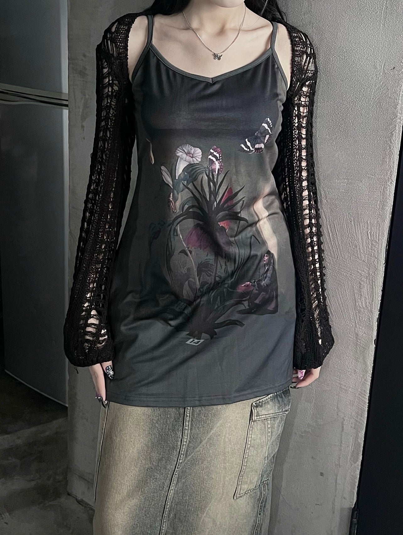 Net knit bolero