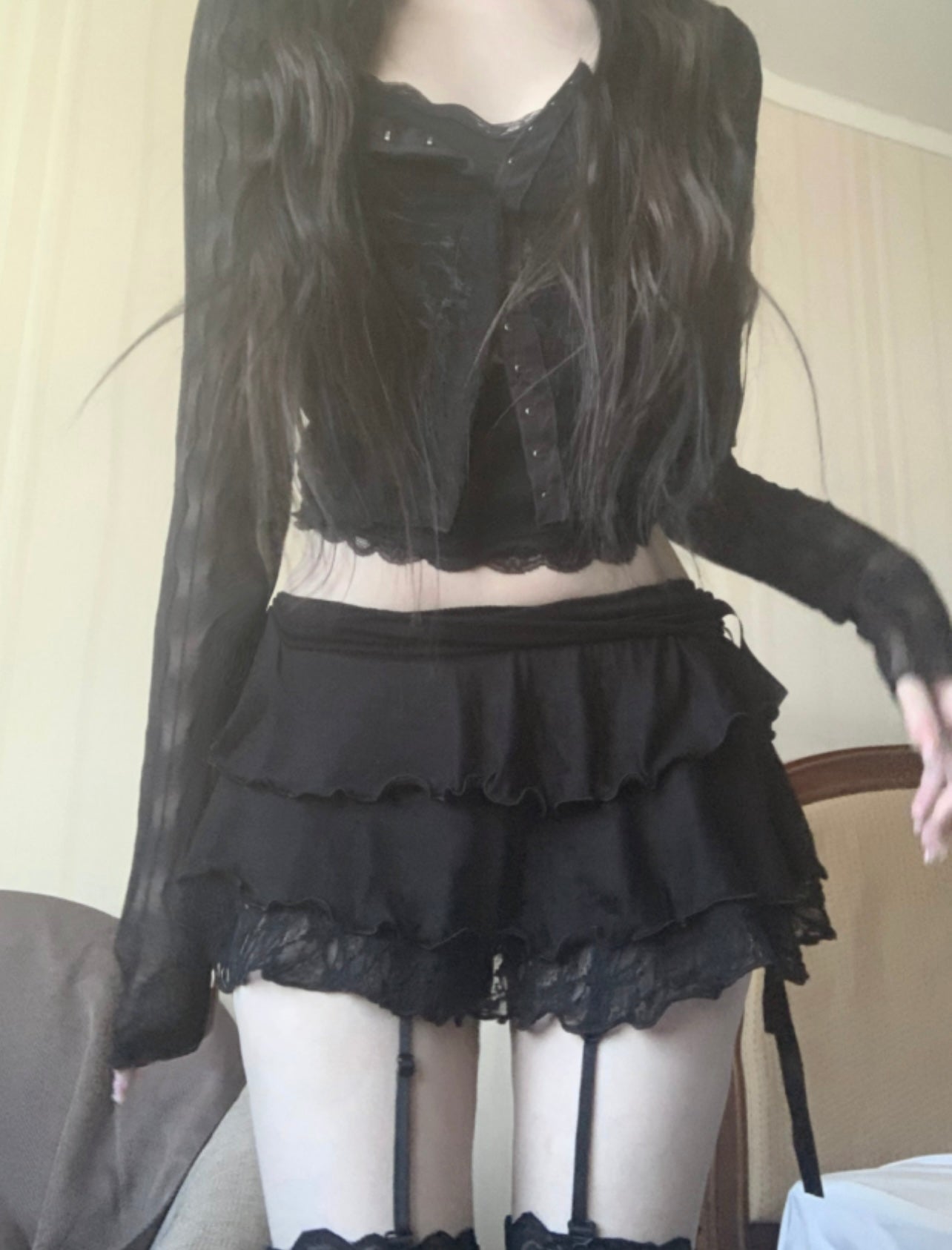 Angel ribbon lace cake skirt