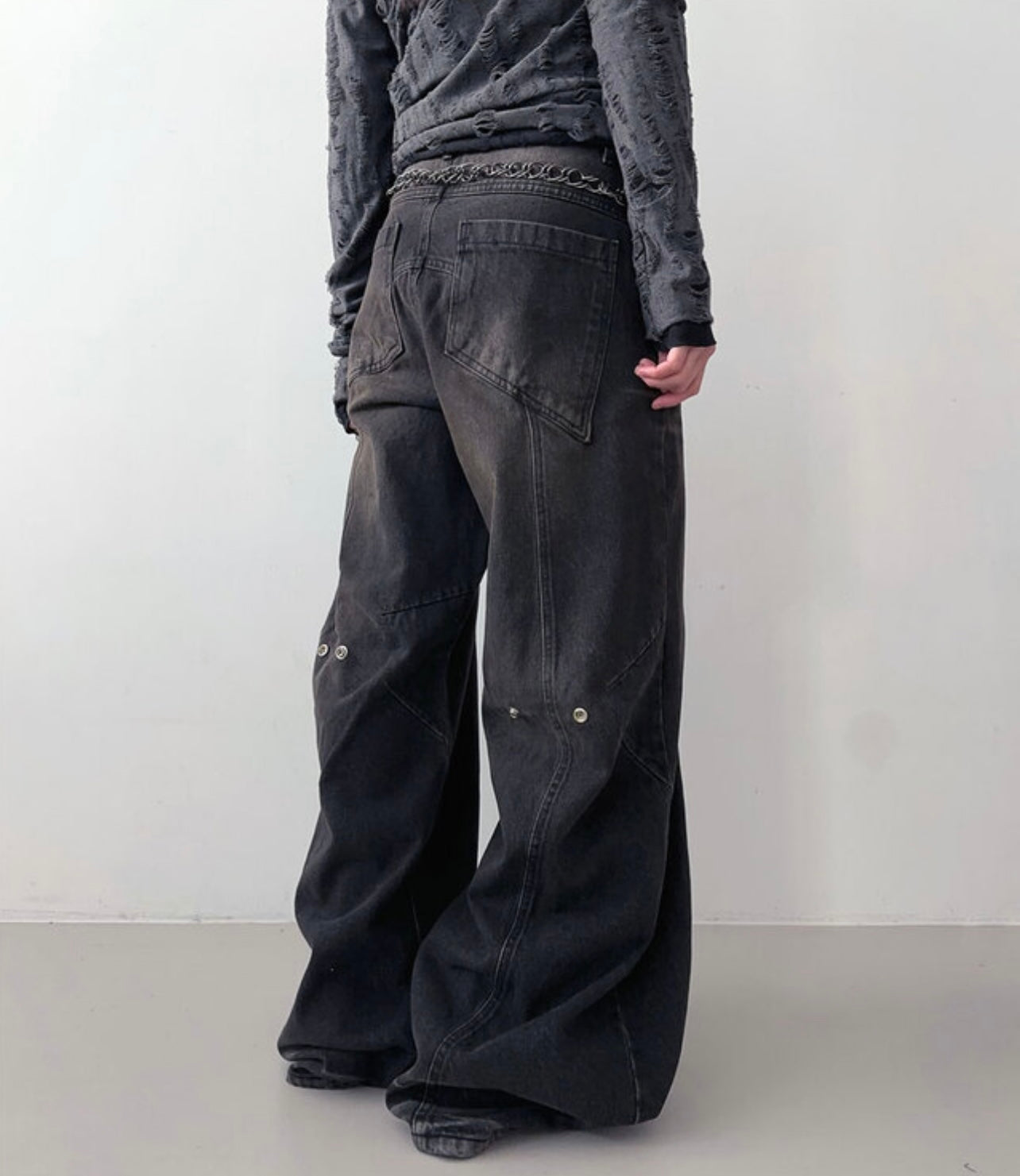 Noir bootcut flared denim