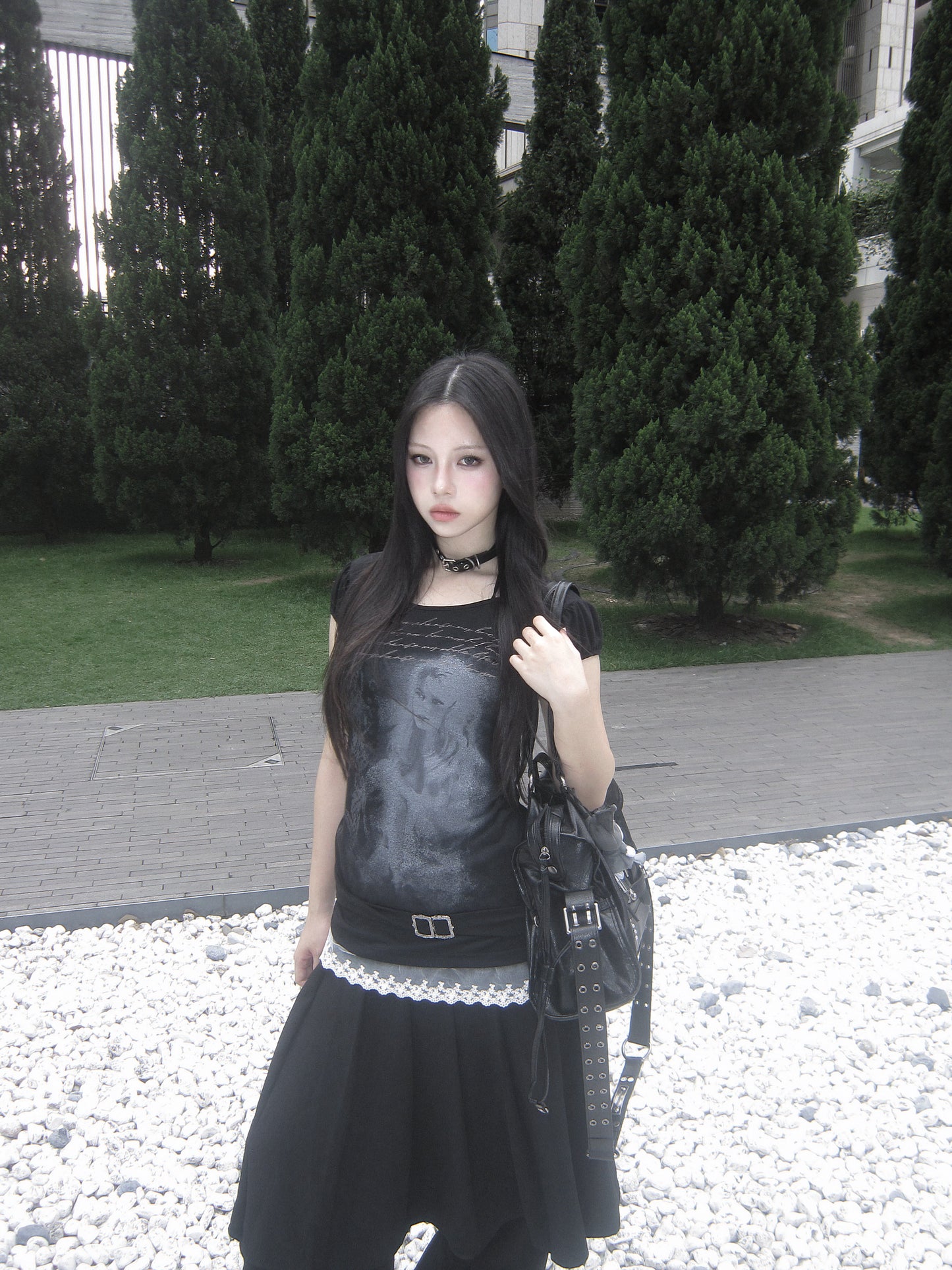Heaven lace layer tee