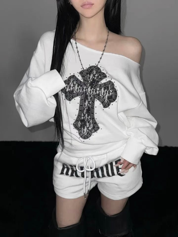 ‘King Vamp’ one shoulder top