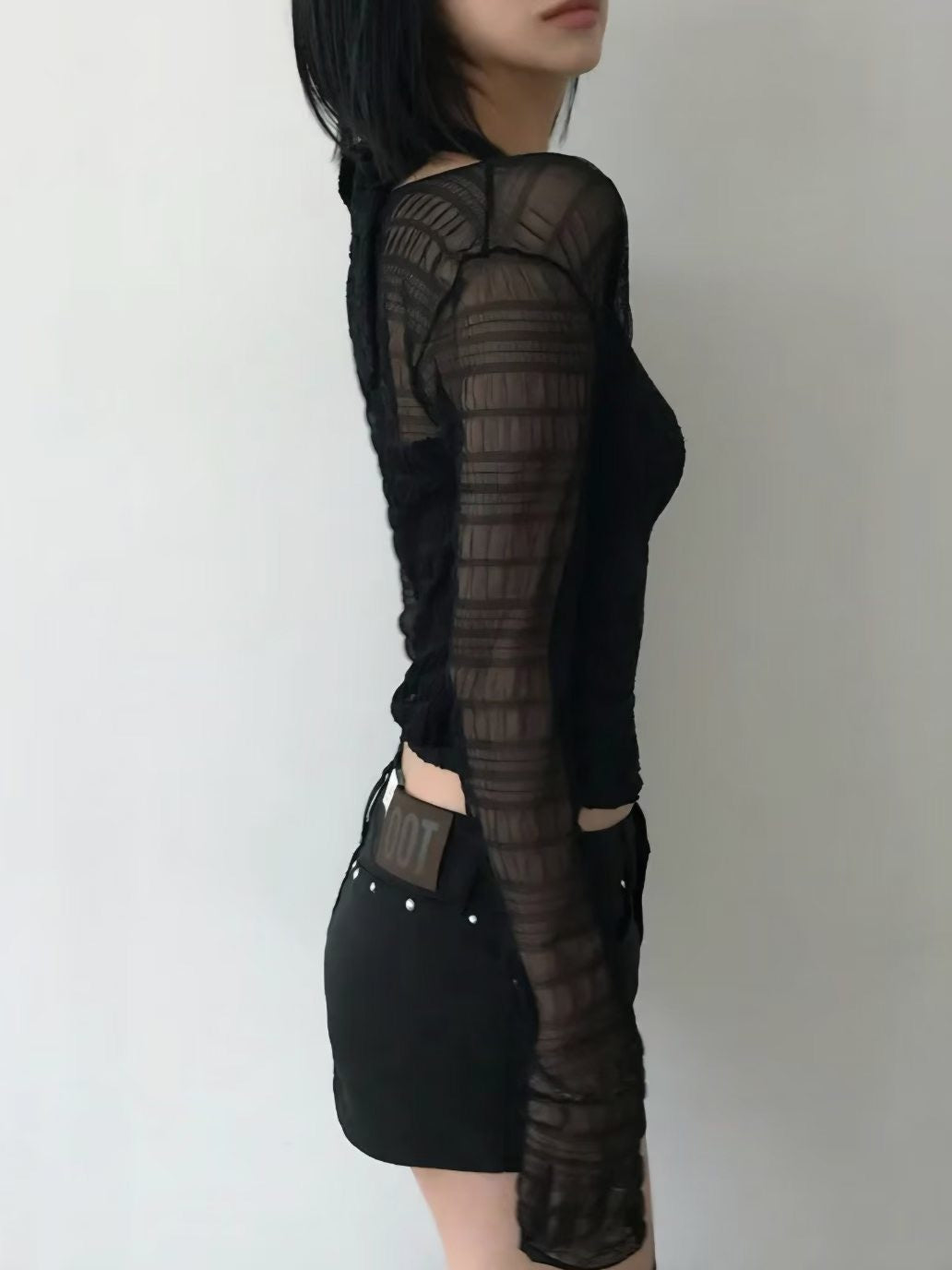 OWA OWA see through cardigan