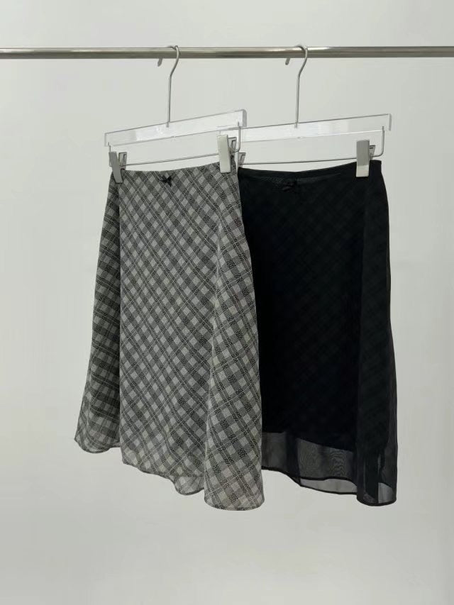 NANA checker midi skirt