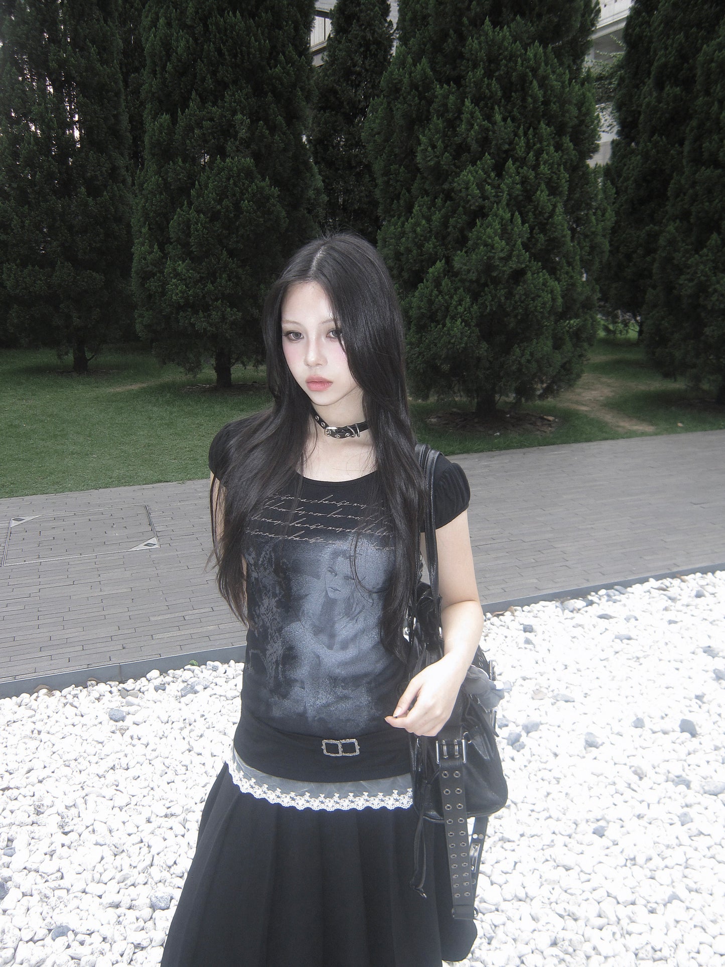 Heaven lace layer tee