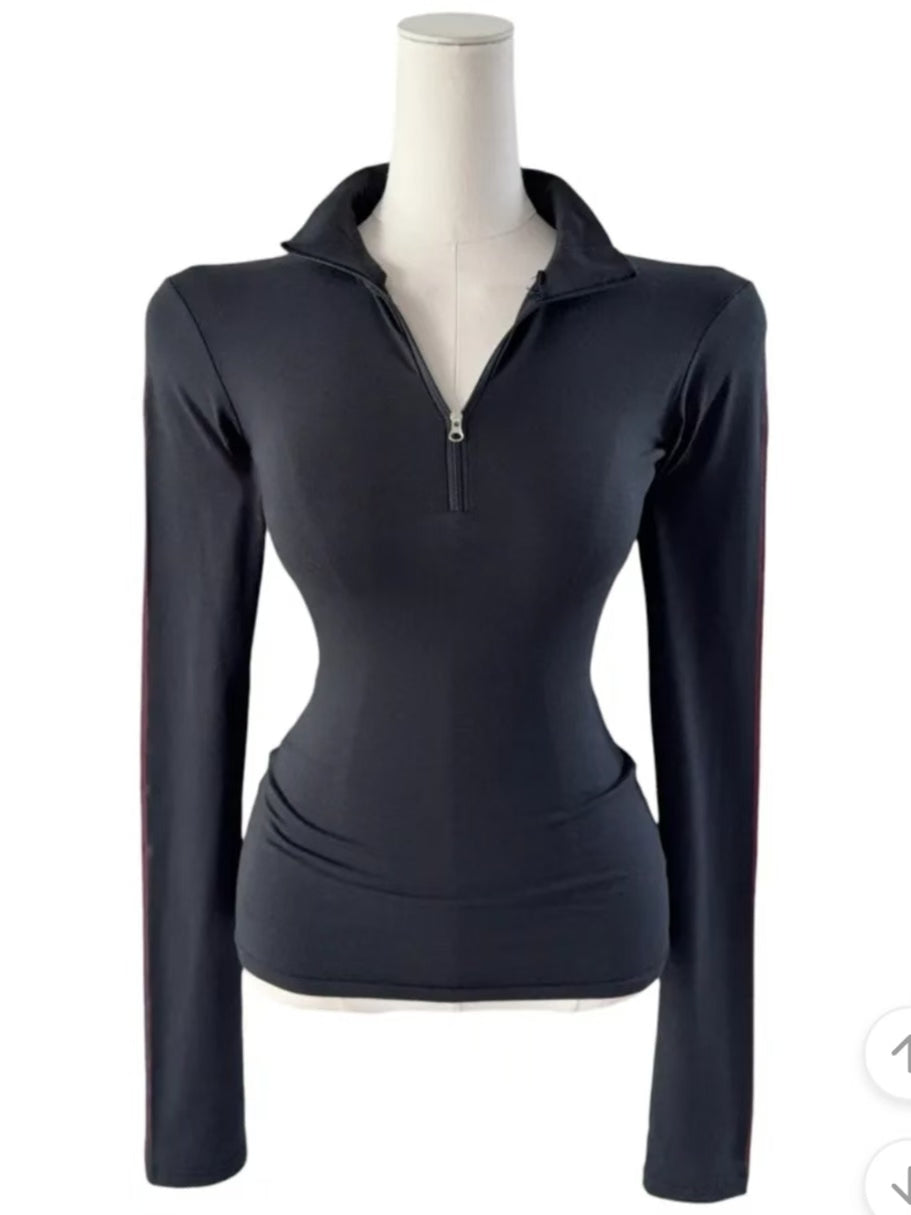 ‘BABE’ zip up top