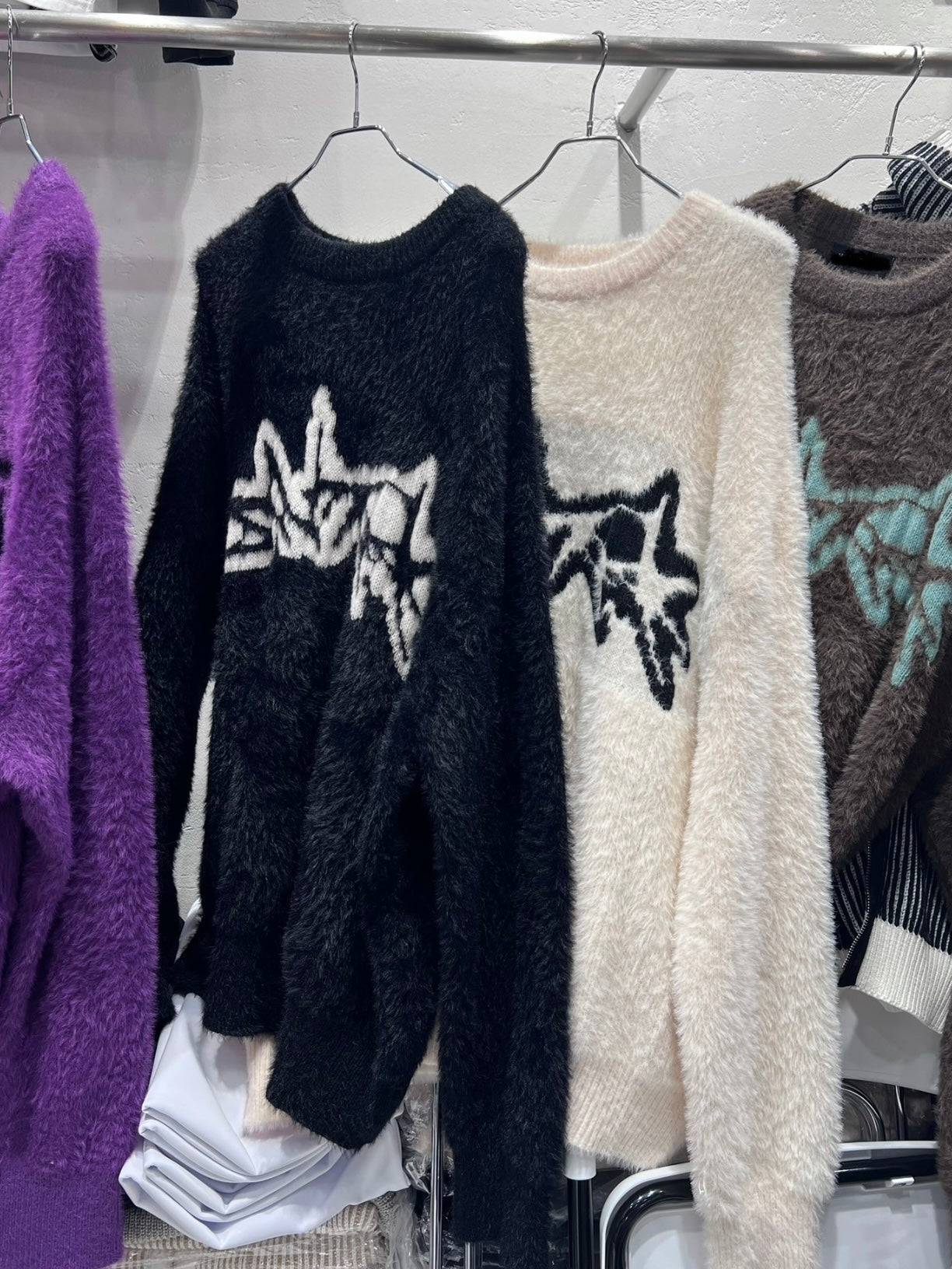 [unisex] Oversized faux fur sweatshirt