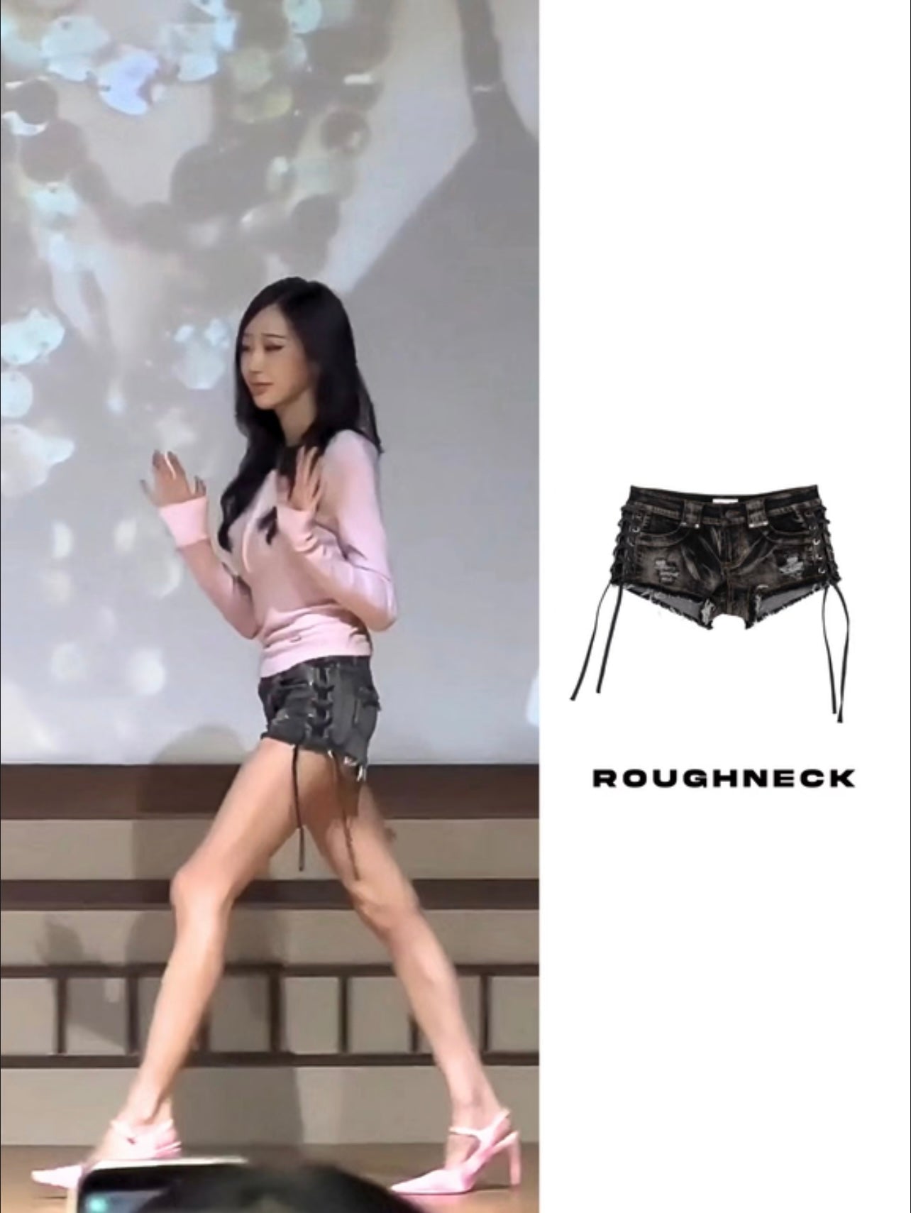 [ ROUGHNECK ]
Lace-up Side Washed Shorts
