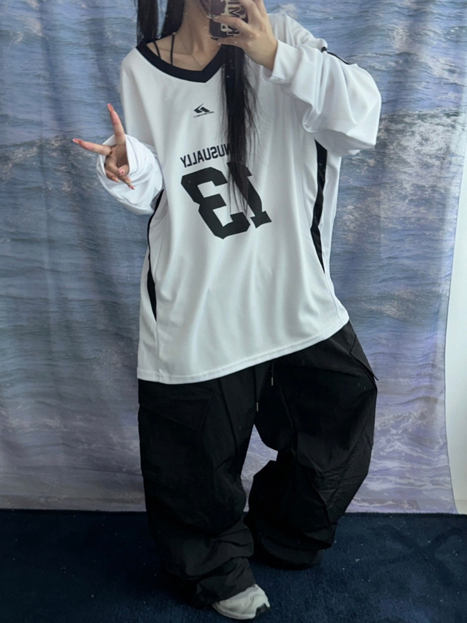 Number 13 v neck jersey