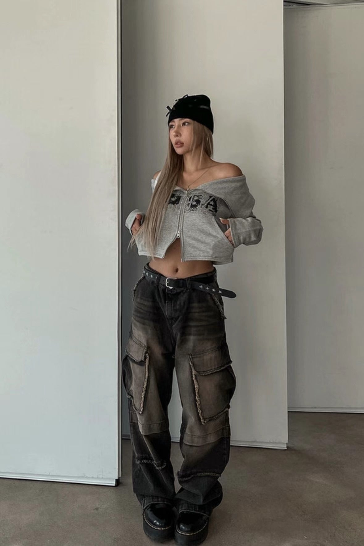 [unisex] 啡黑色100分牛仔褲