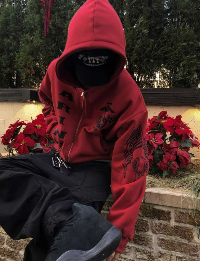 ‘MARINES’ hoodie zip up