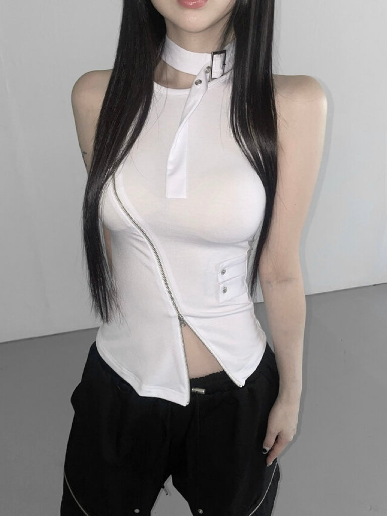 ‘EXTRA’ tank top with choker