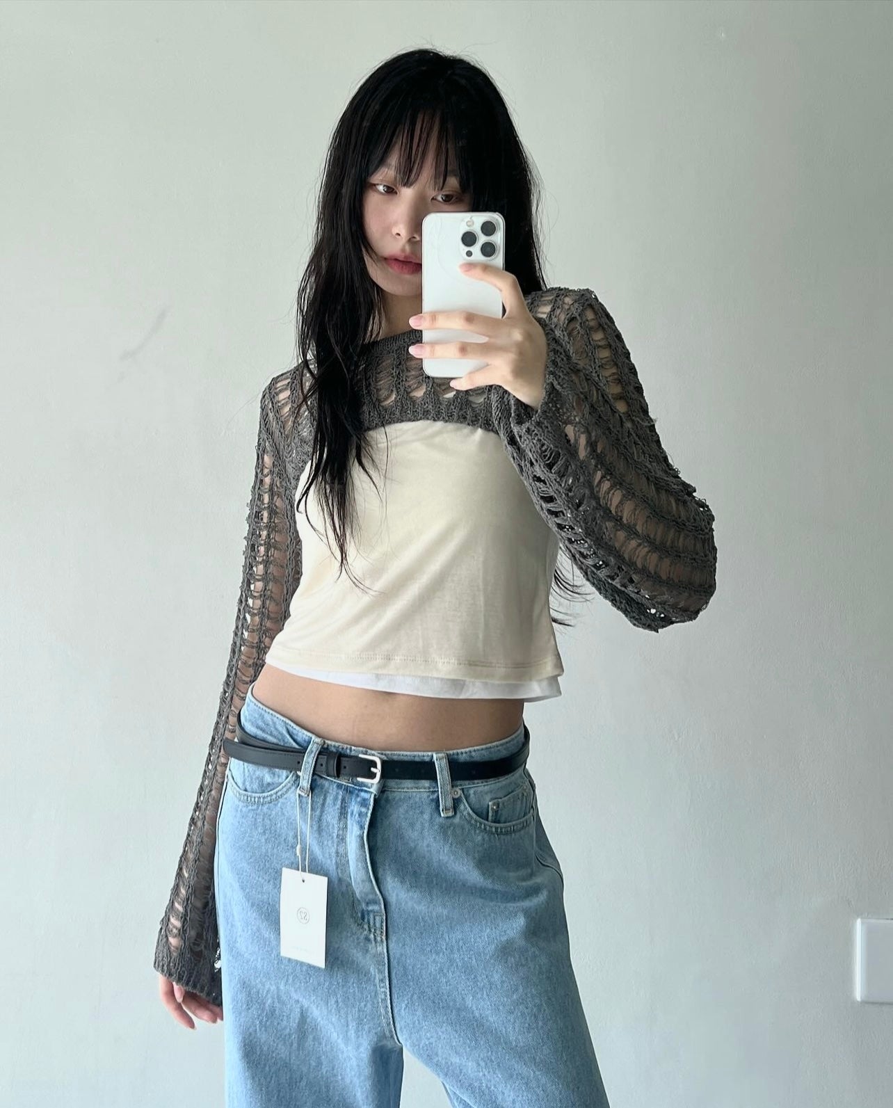 Net knit bolero