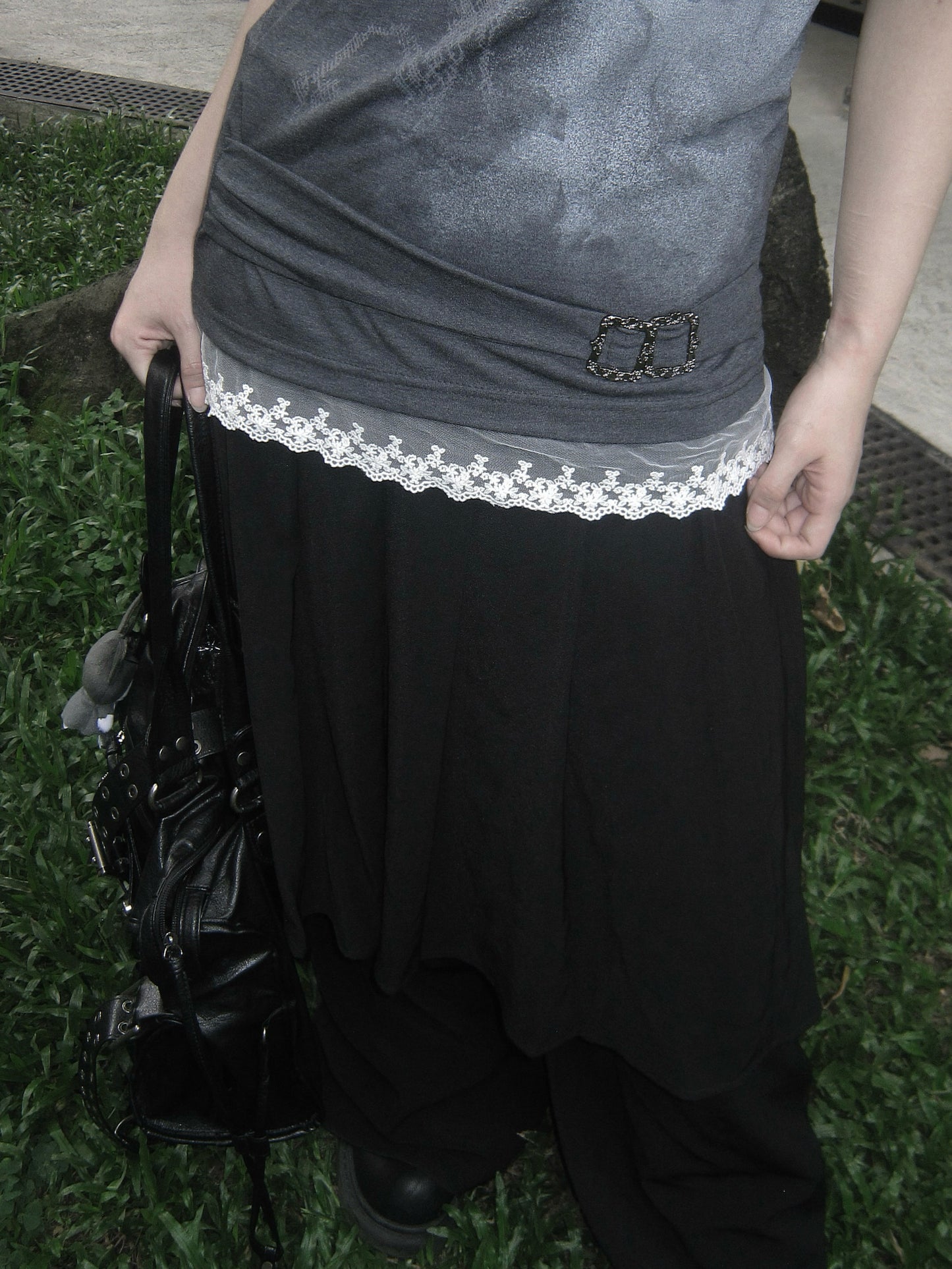 Heaven lace layer tee
