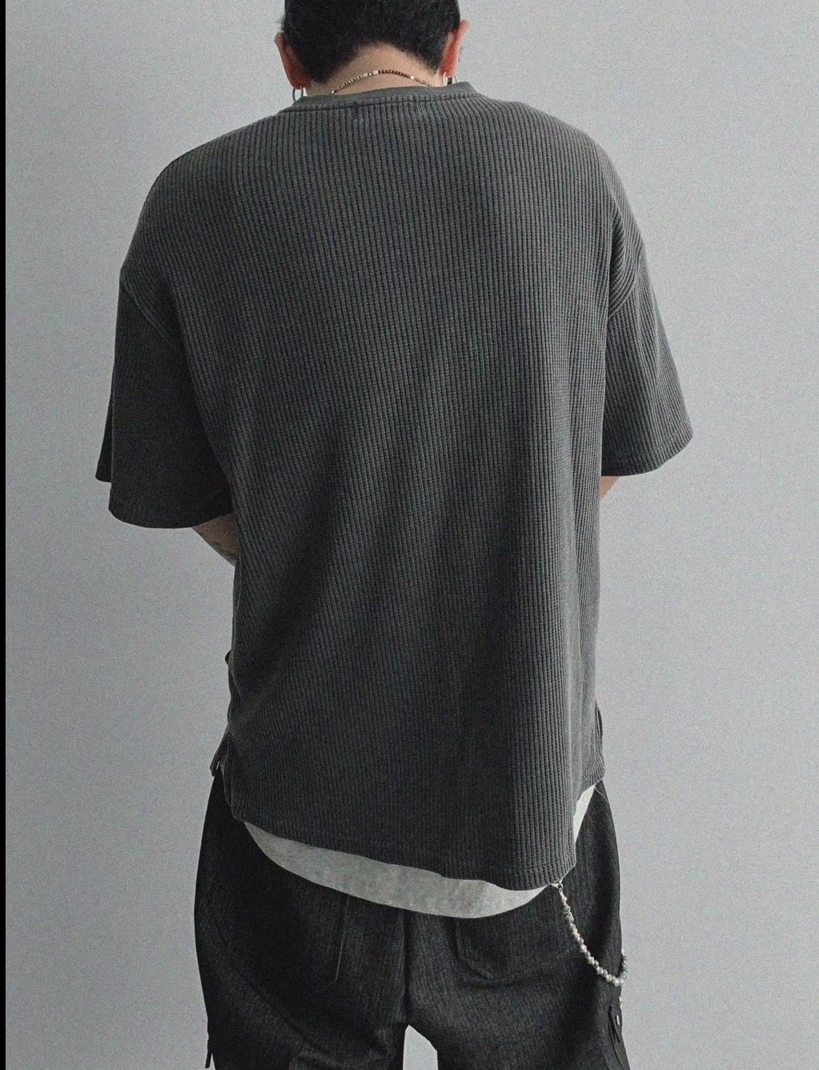 Waffle Henry collar tee