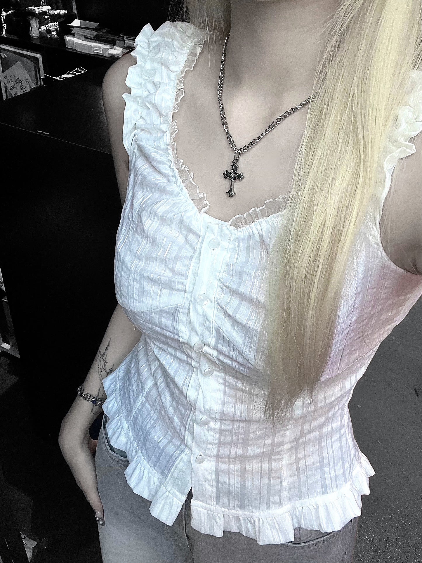 2way ruffle tank