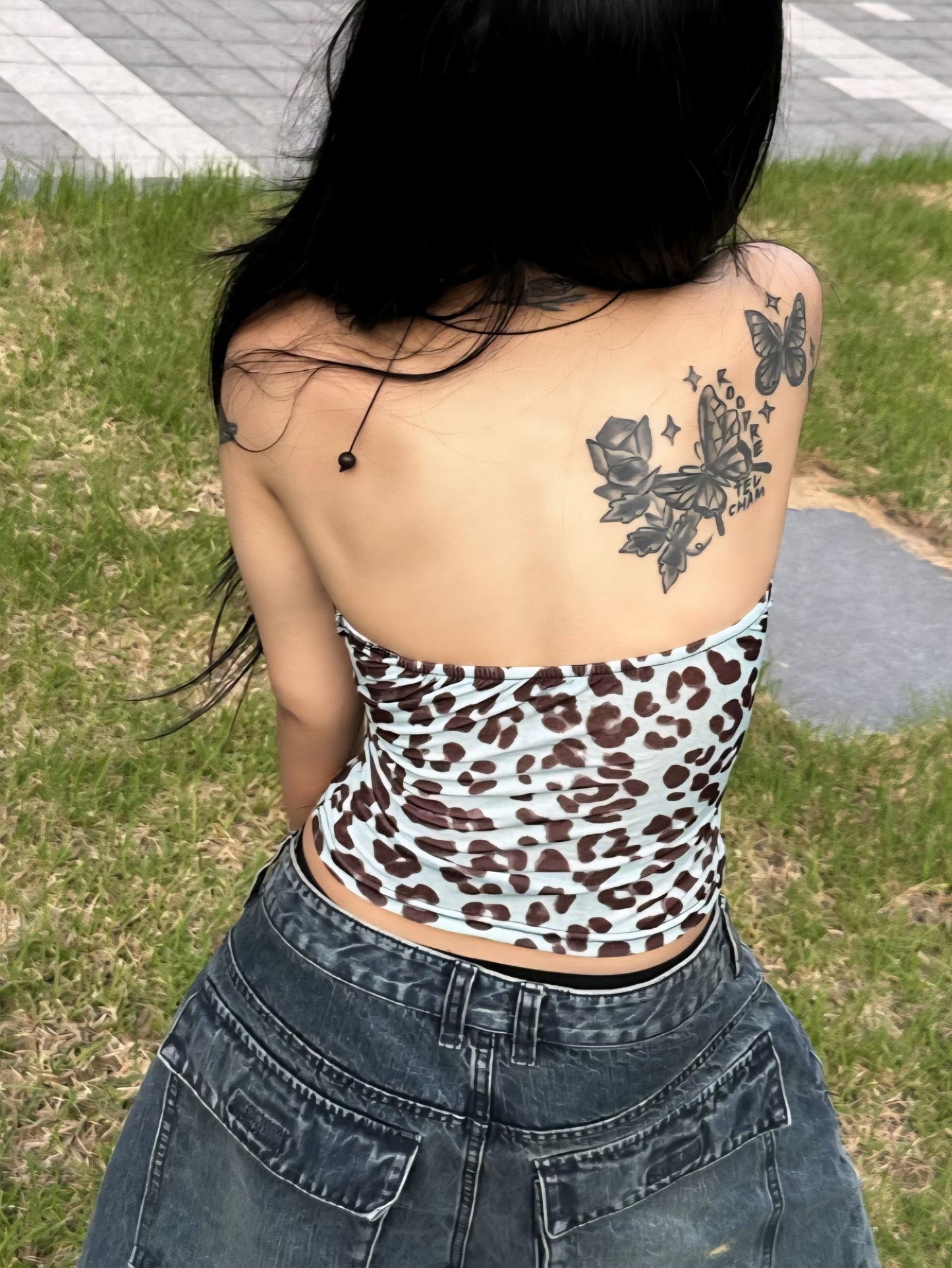 CANDY leopard print tube top