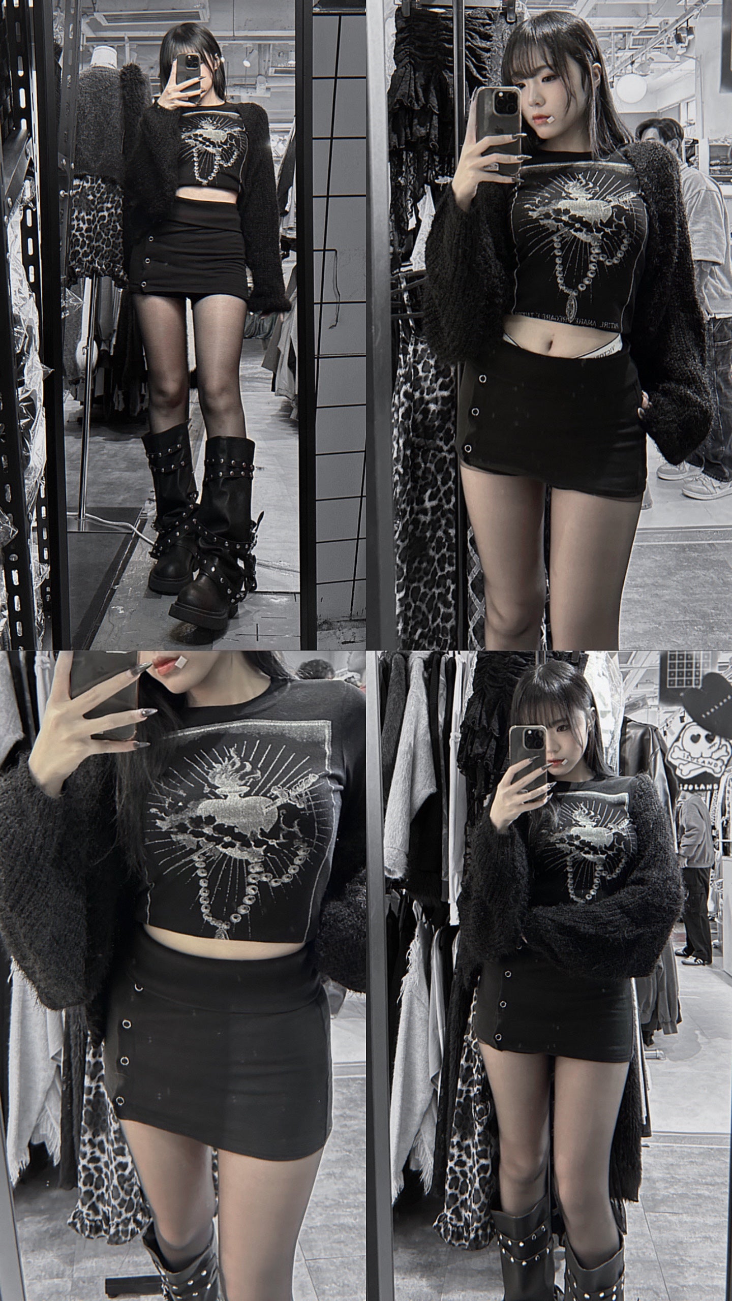 Sword & Heart print long sleeve